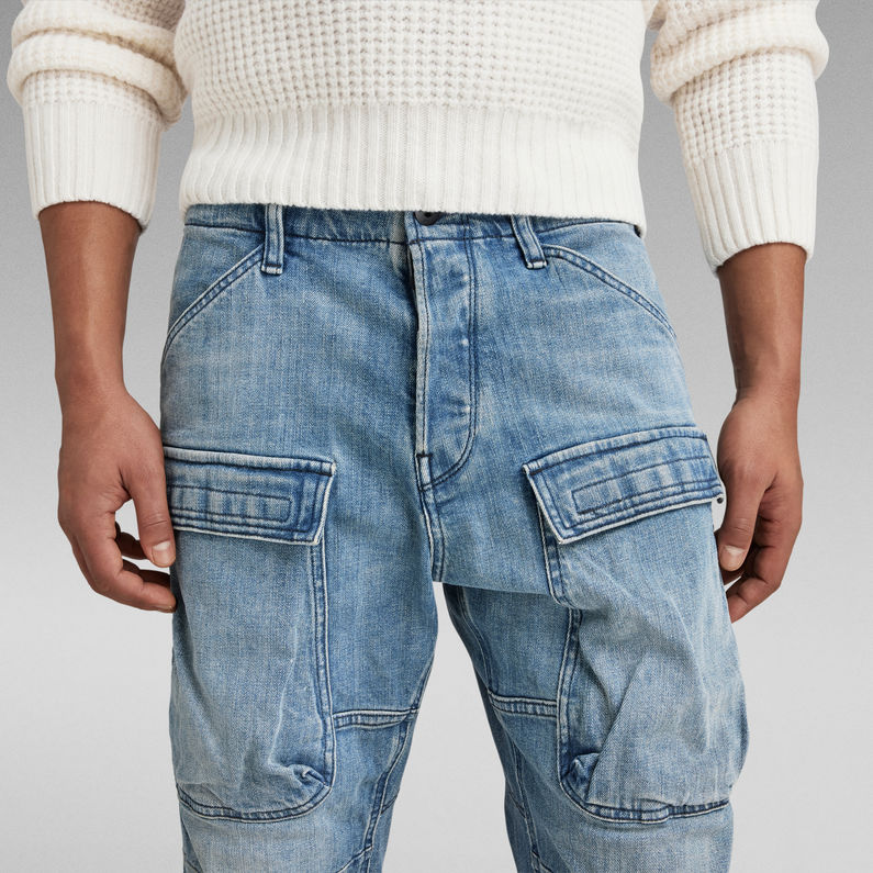 G-Star Raw - 3D Straight Tapered Denim Cargo - Antique Faded Oasis