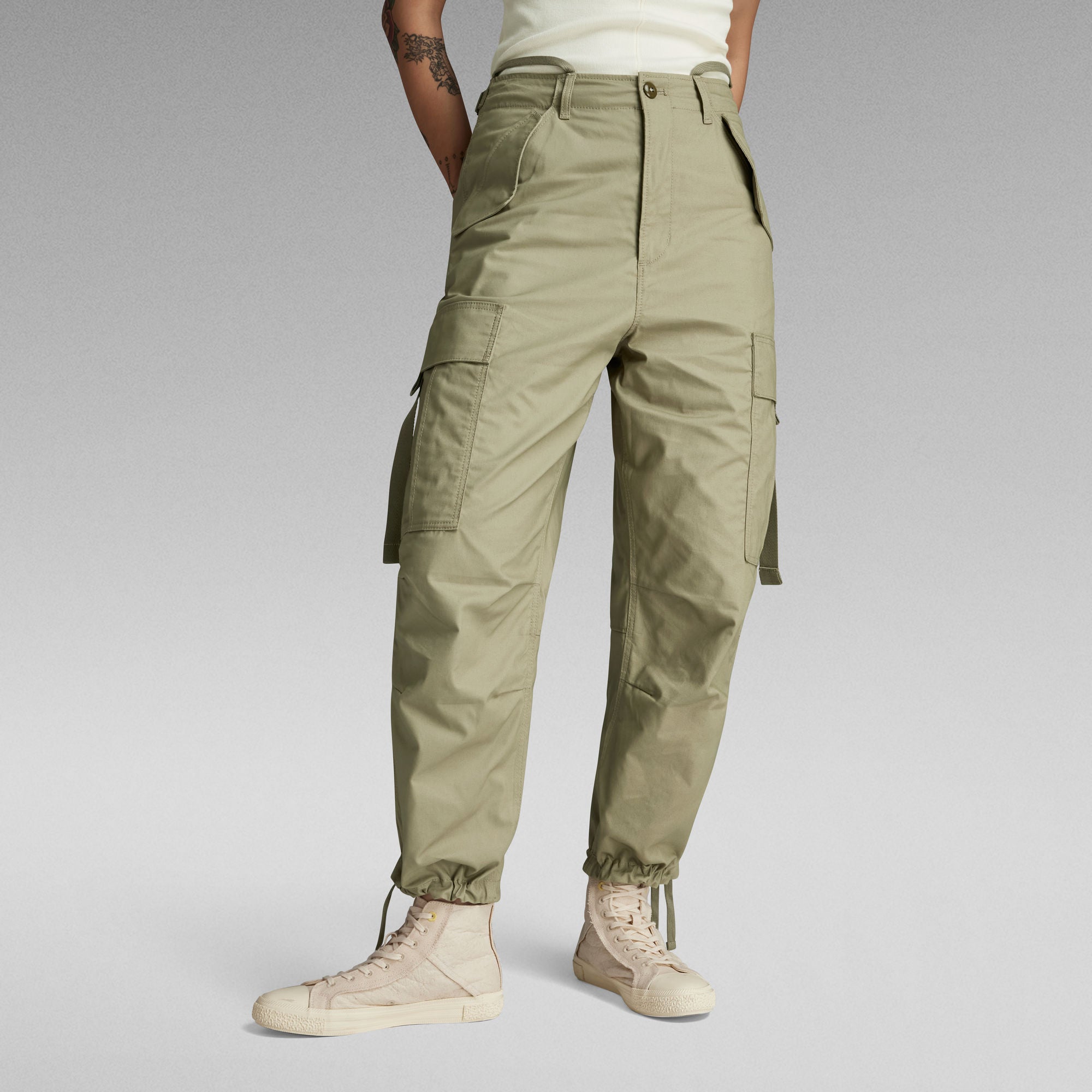 G-Star Raw - Cargo Cropped Drawcord Pant - Ensis Green