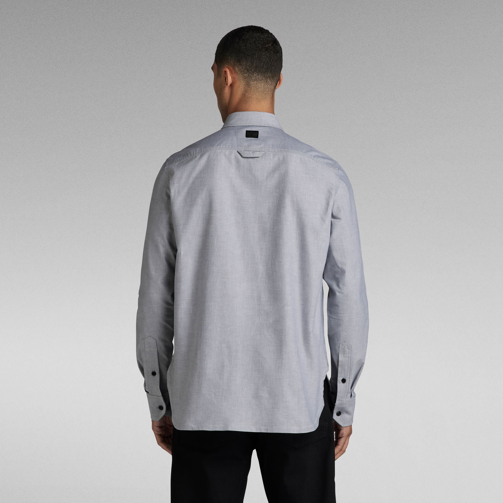 G-Star Raw - CPO Regular LS Shirt - Correct Grey/White Oxford