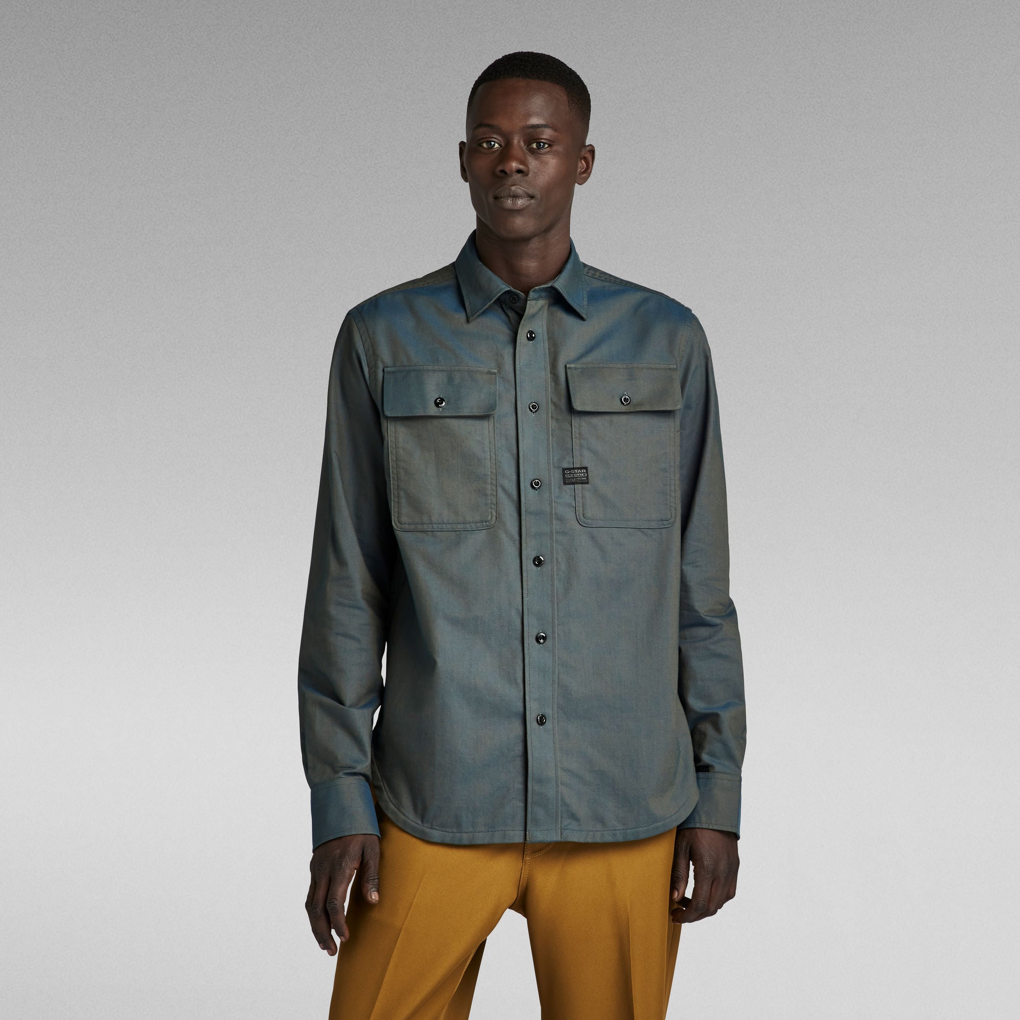 G-Star Raw - CPO Regular LS Shirt - Galaxy Fisher/Tobacco Oxford