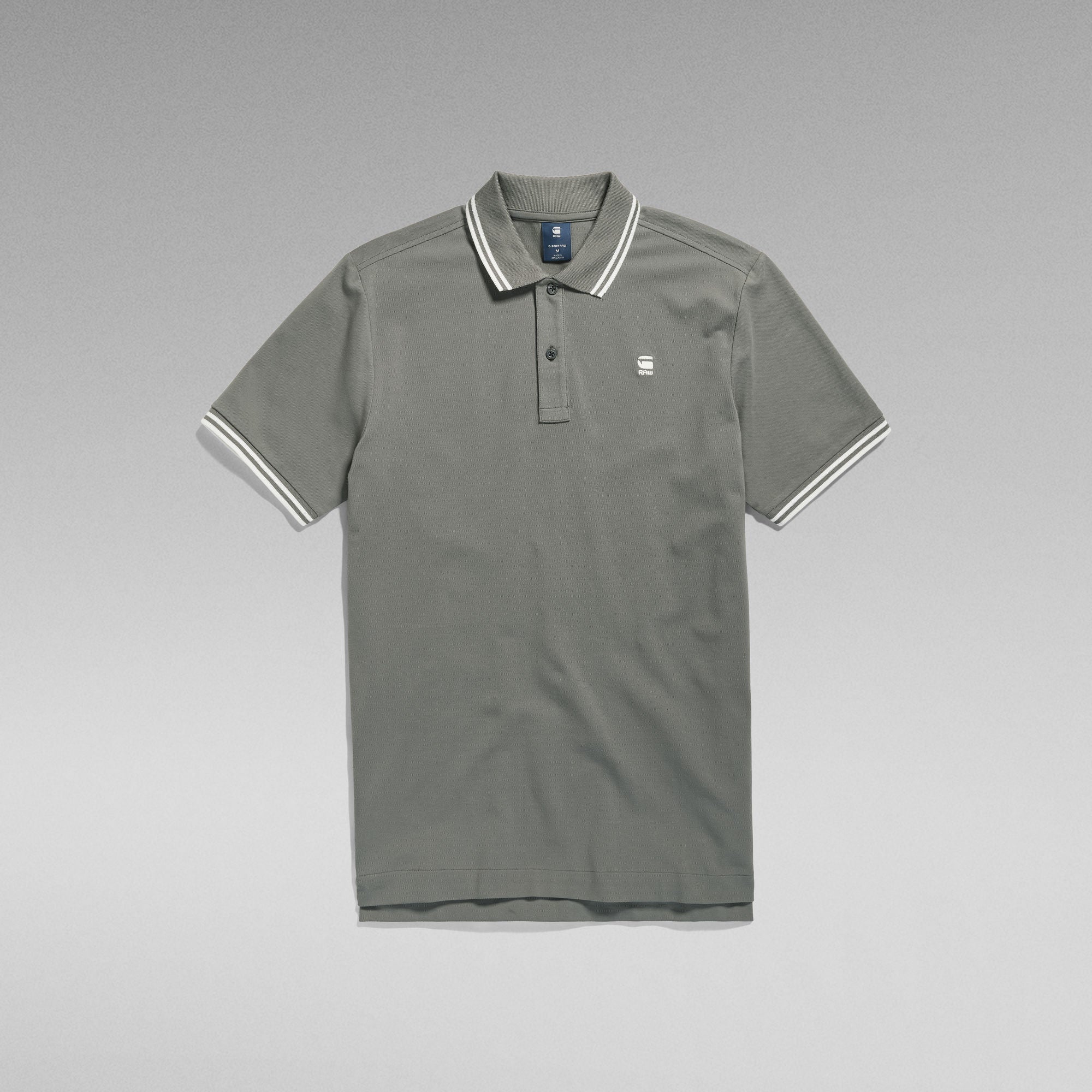 G-Star Raw - Dunda Slim Stripe SS Polo - GS Grey