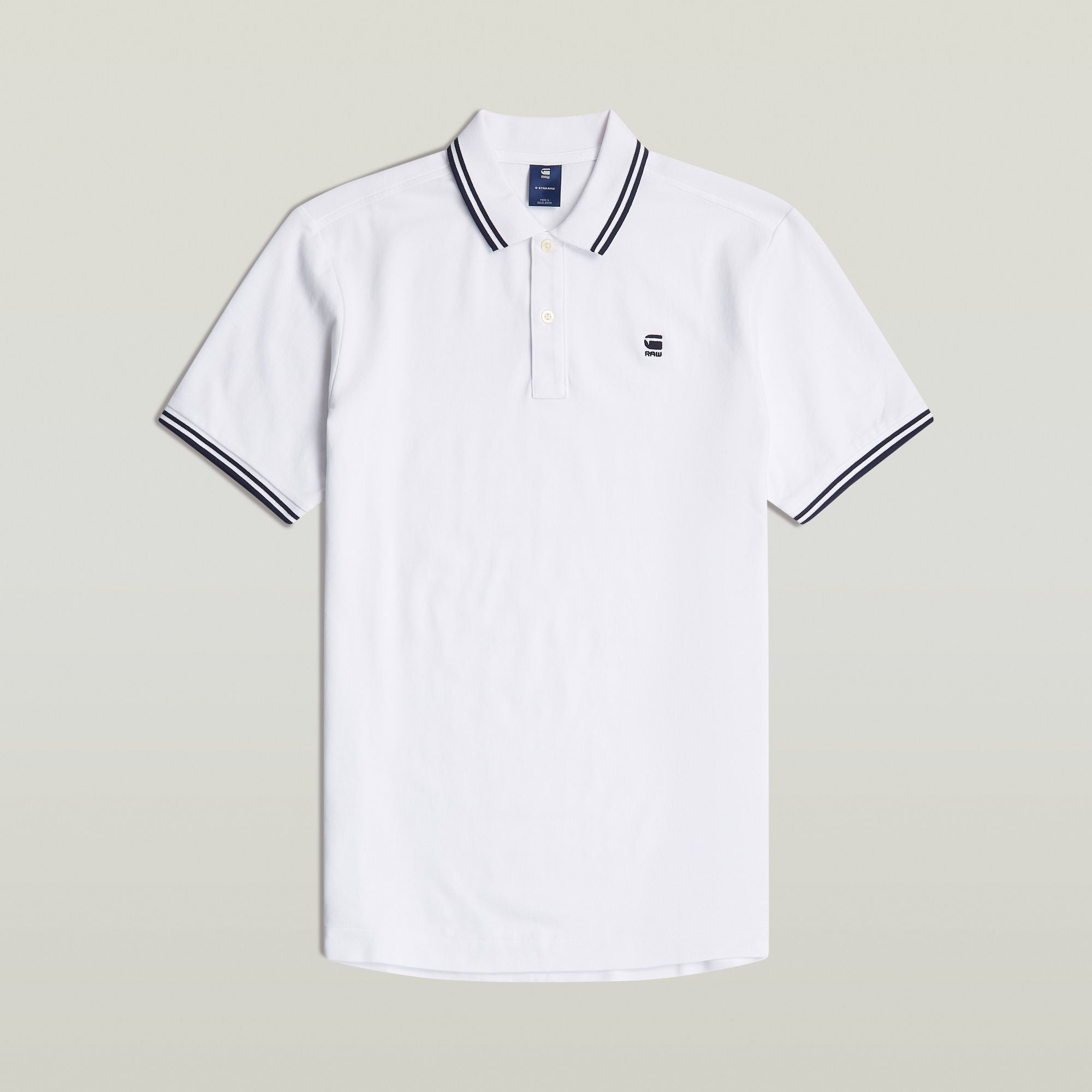 G-Star Raw - Dunda Slim Stripe SS Polo - White