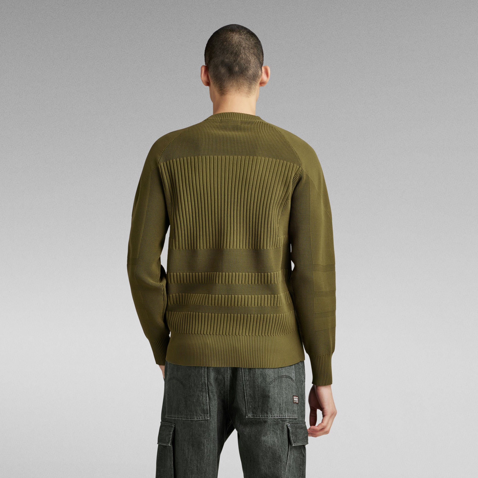 G-Star Raw - Engineered Knitted Sweater - Dark Olive