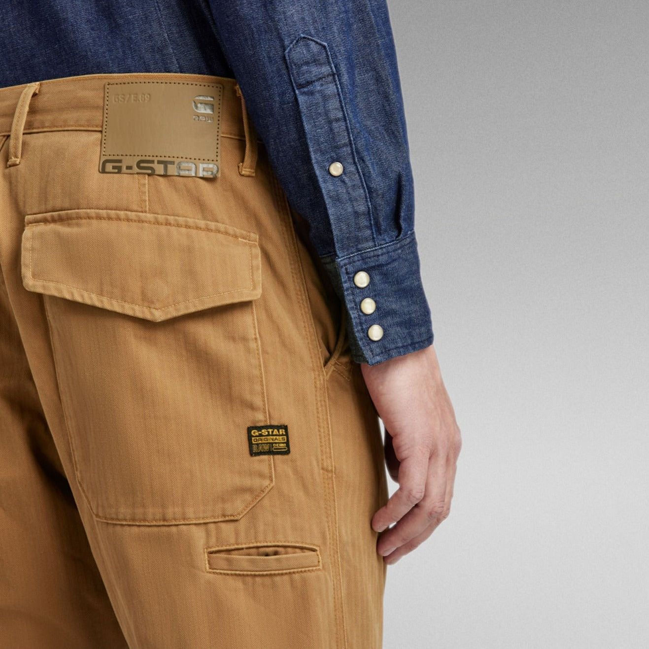 G Star Raw Tapered Cargo Trousers Beige | Mainline Menswear United States