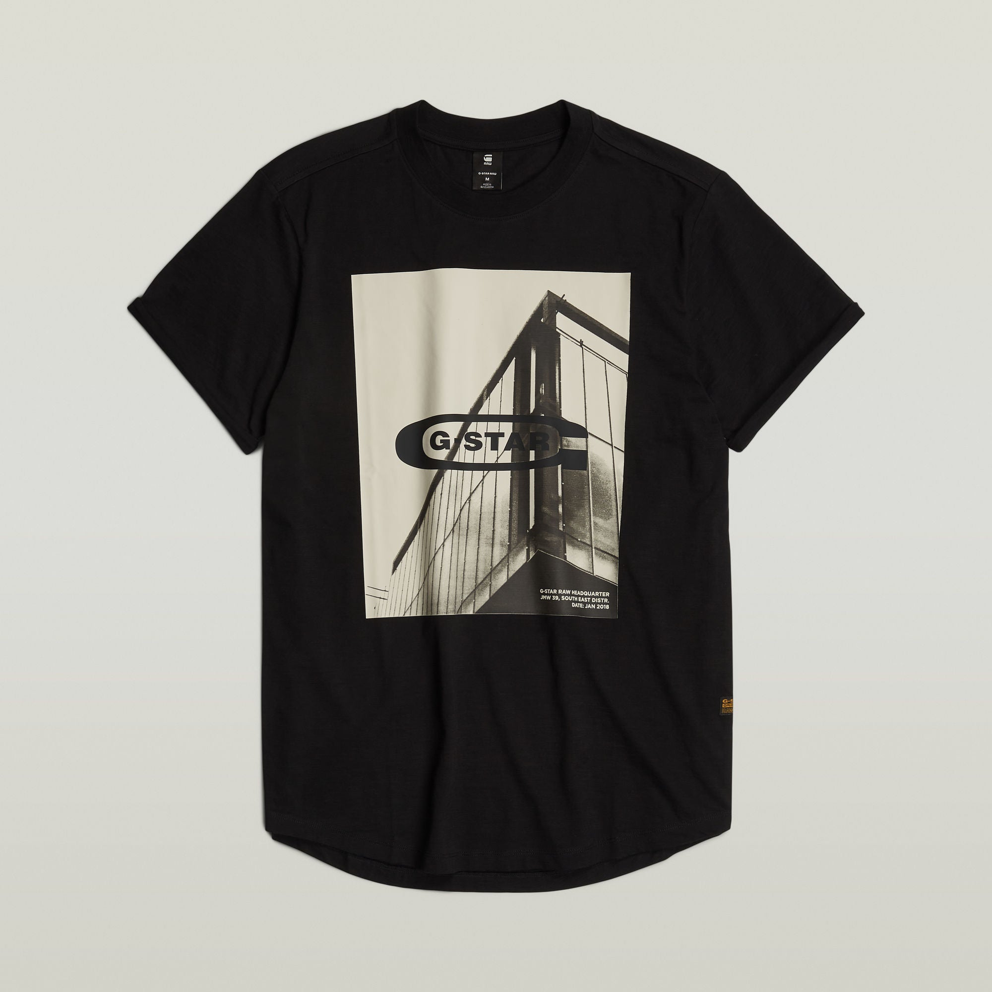 G-Star Raw - HQ Old School Logo Lash Tee - Dark Black