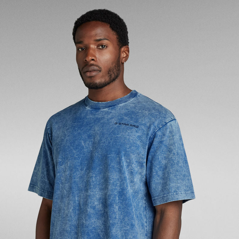 G-Star Raw - Indigo Boxy R Tee - Sun Faded Blue