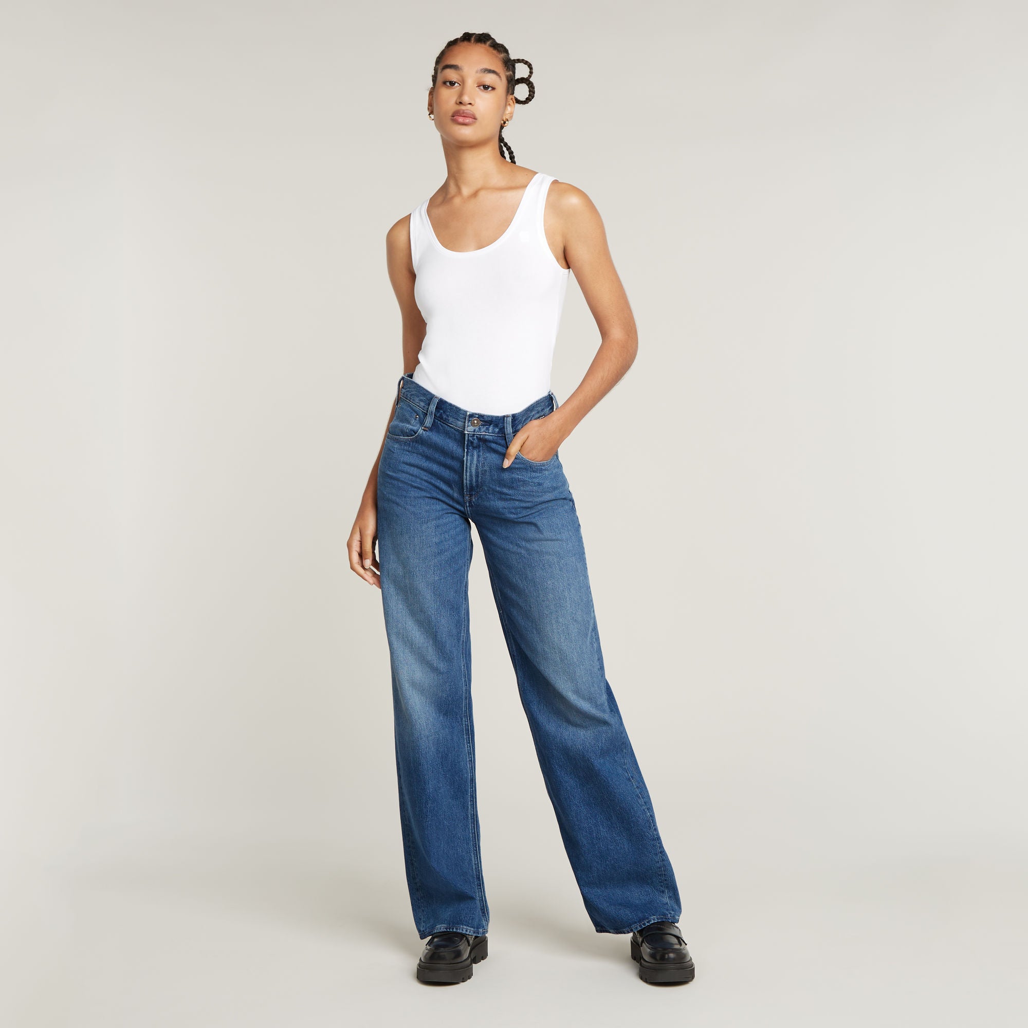 G-Star Raw - Judee Low Waist Loose Jean - Faded Harbor