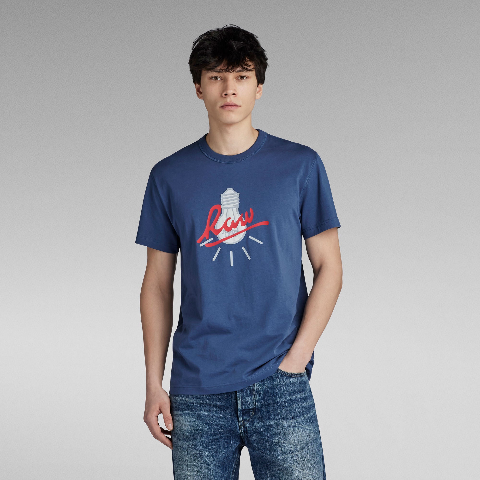G-Star Raw - Light Bulb R Tee - Rank Blue