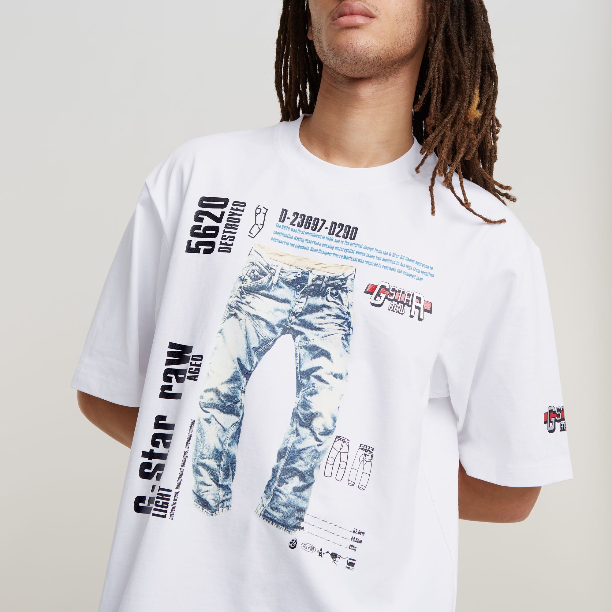 G-Star Raw - Modelkit Print Boxy R Tee - White Elwood