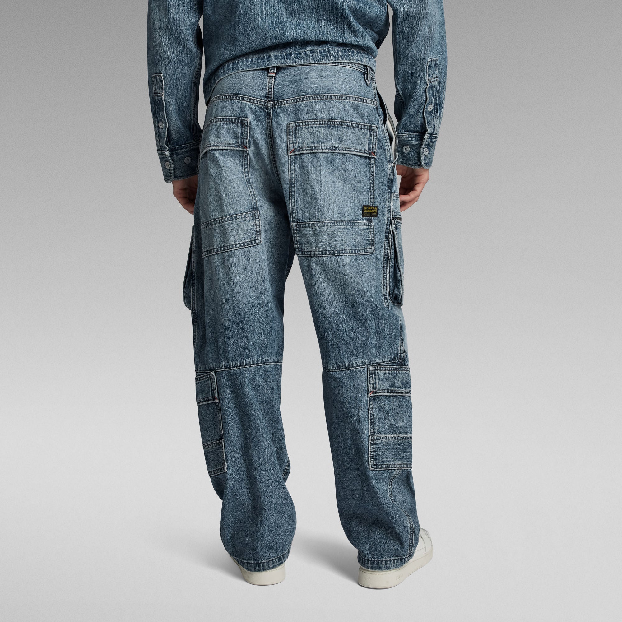 G-Star Raw - Multi Pocket Cargo Relaxed Jean - Faded Denali Blue Destroyed