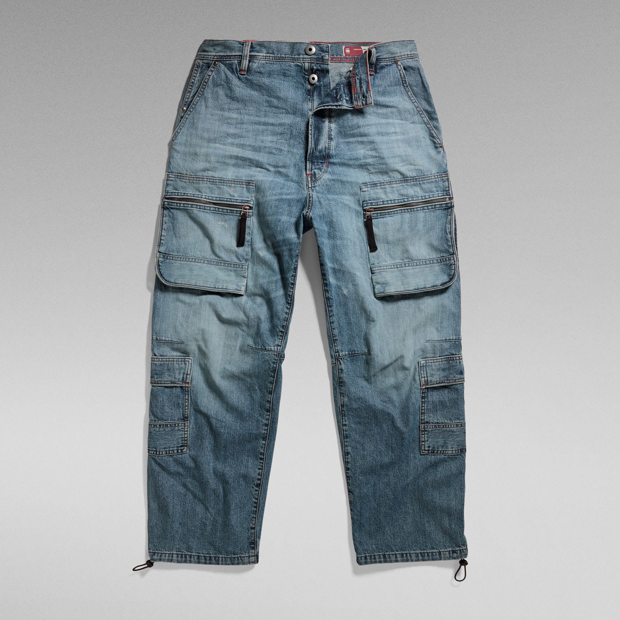 G-Star Raw - Multi Pocket Cargo Relaxed Jean - Faded Denali Blue Destroyed