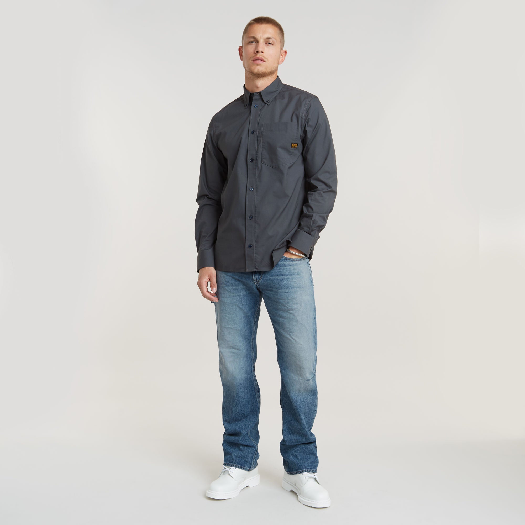 G-Star Raw - One Pocket Regular LS Shirt - Petrol