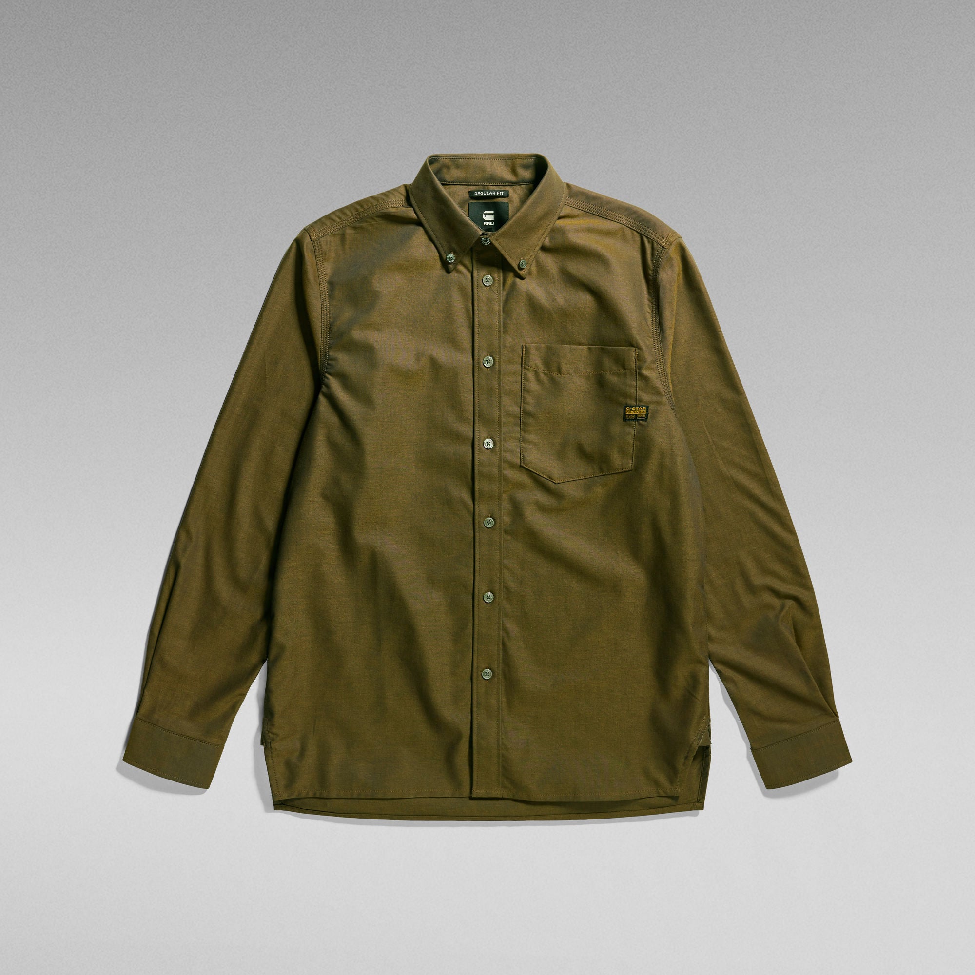 G-Star Raw - One Pocket Regular LS Shirt - Tobacco/Imperial Blue Oxford