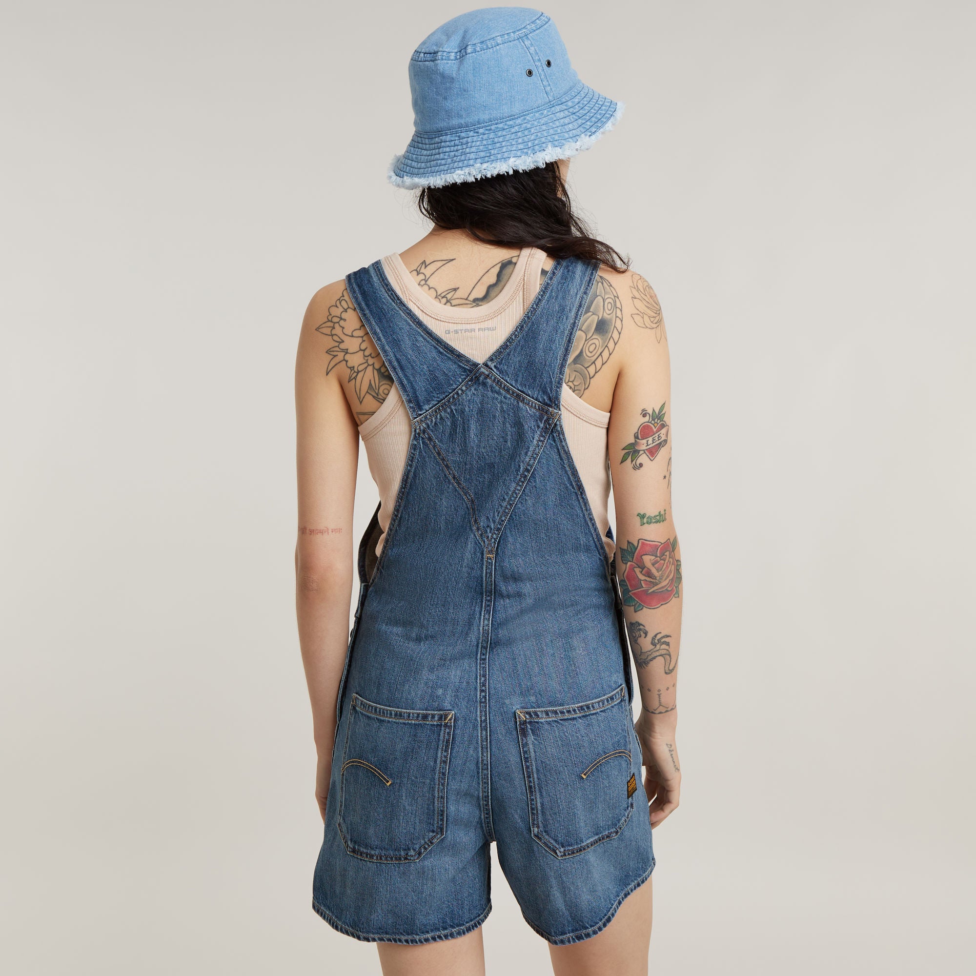 G-Star Raw - Short Dungaree - Faded Cliffside Blue