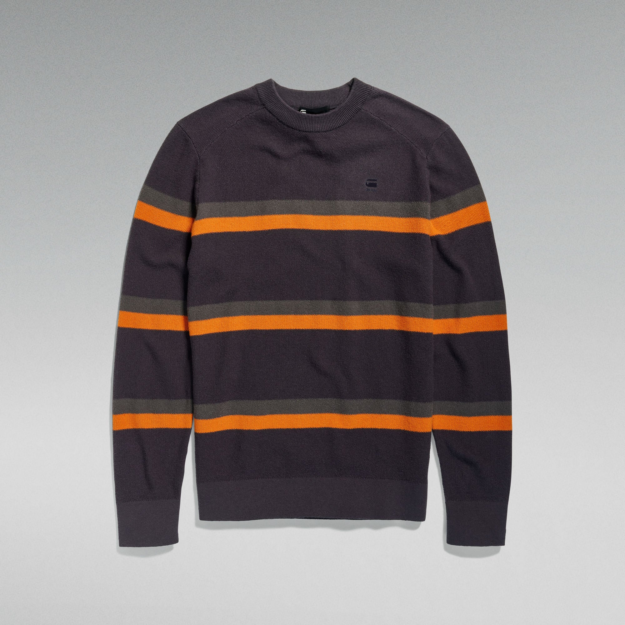G-Star Raw - Stripe Knitted Sweater - Grey Asphalt