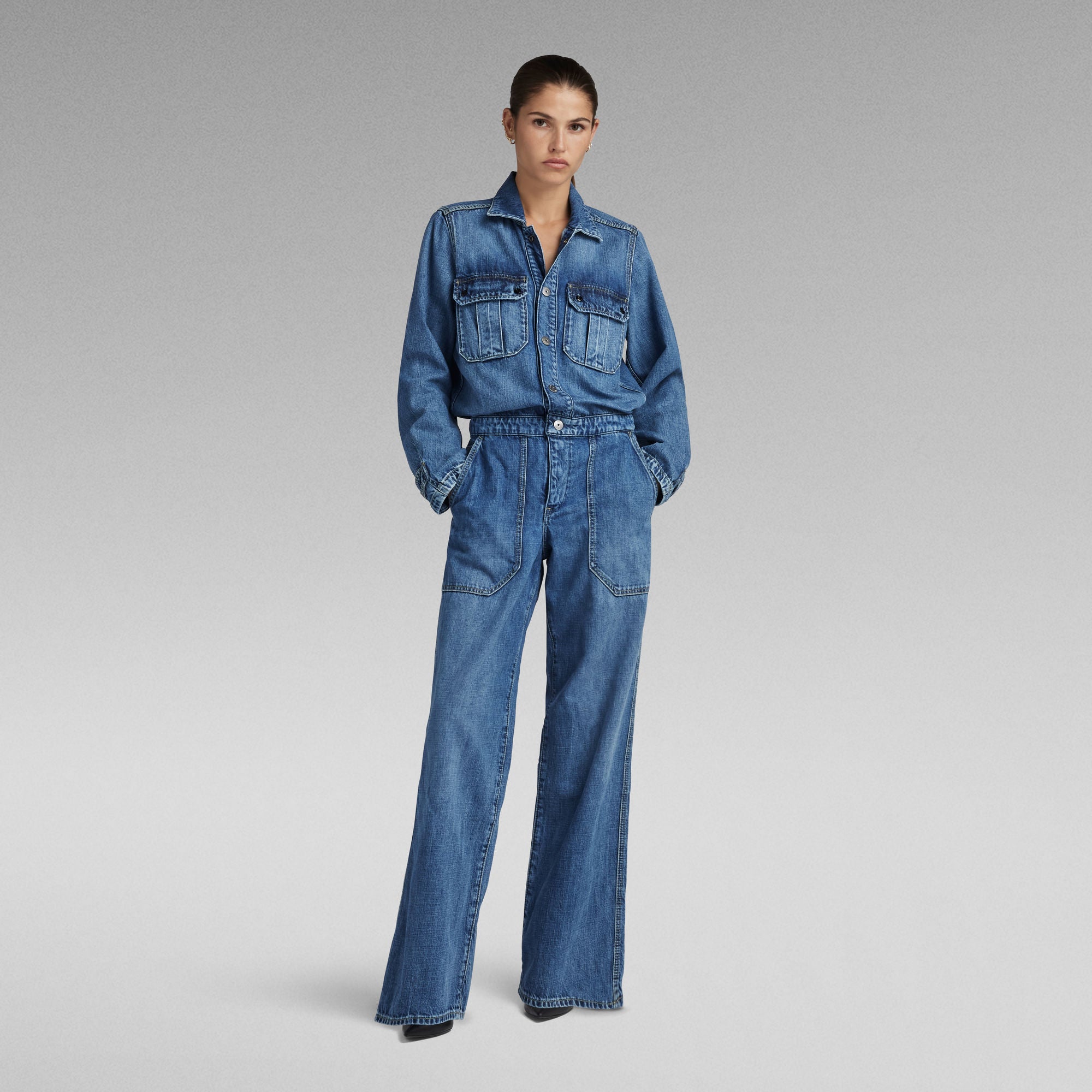 G-Star Raw - Utility LS Overall - Faded Waterfront