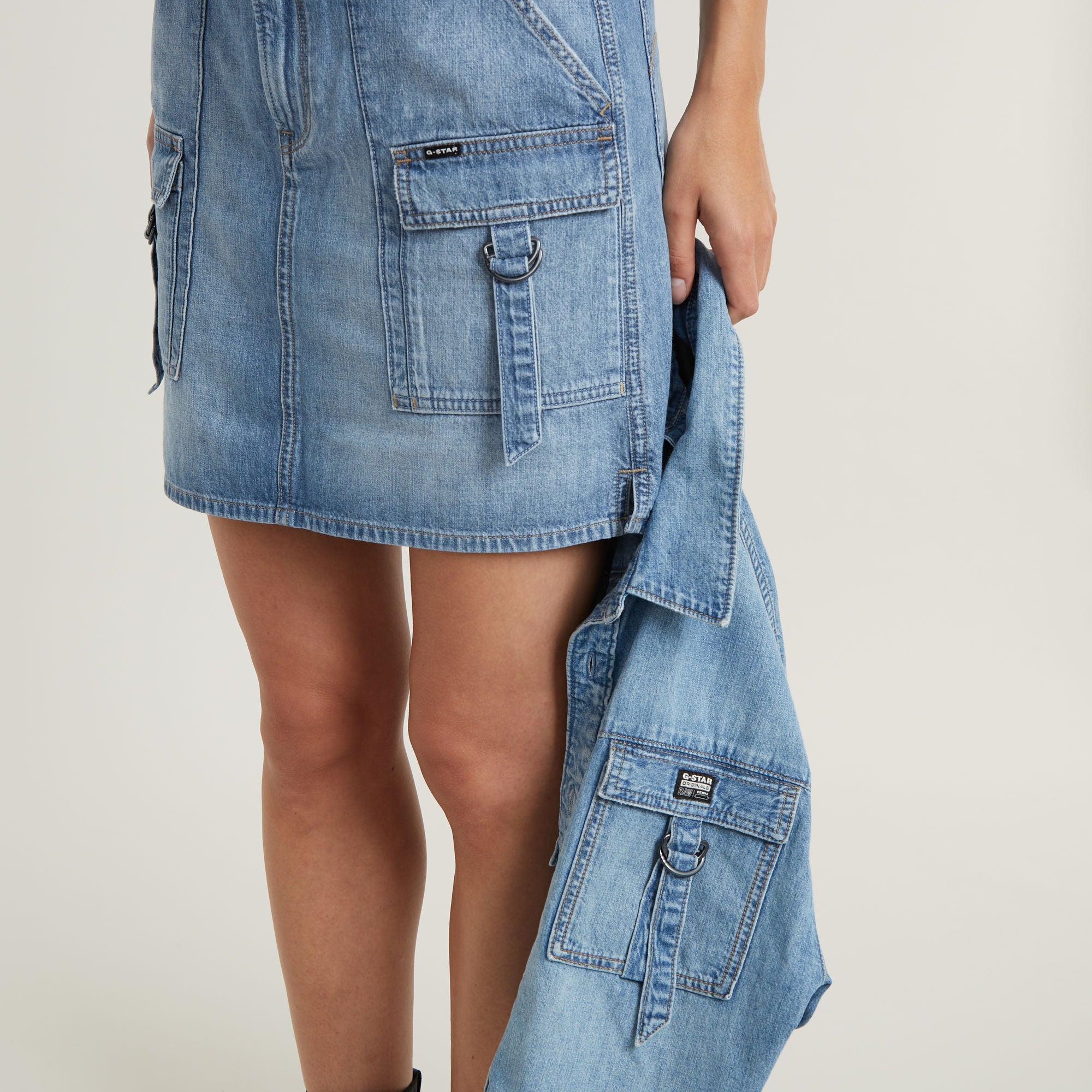 G-Star Raw - Viktoria Utility Mini Skirt - Sun Faded Thames