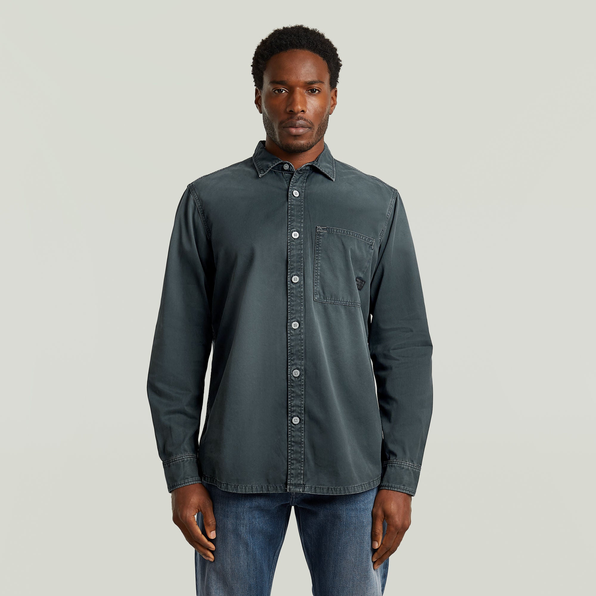 G-Star Raw - Regular One Pocket LS Shirt - Faded Moonless Night GD