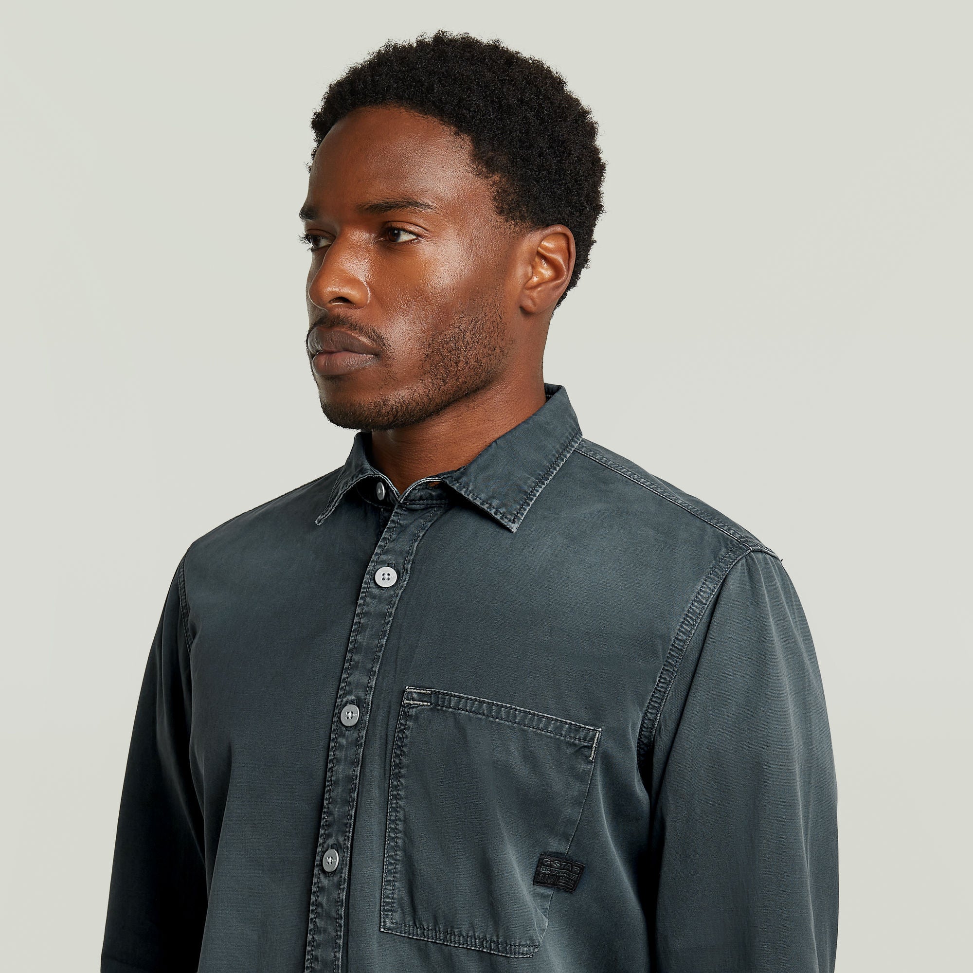 G-Star Raw - Regular One Pocket LS Shirt - Faded Moonless Night GD