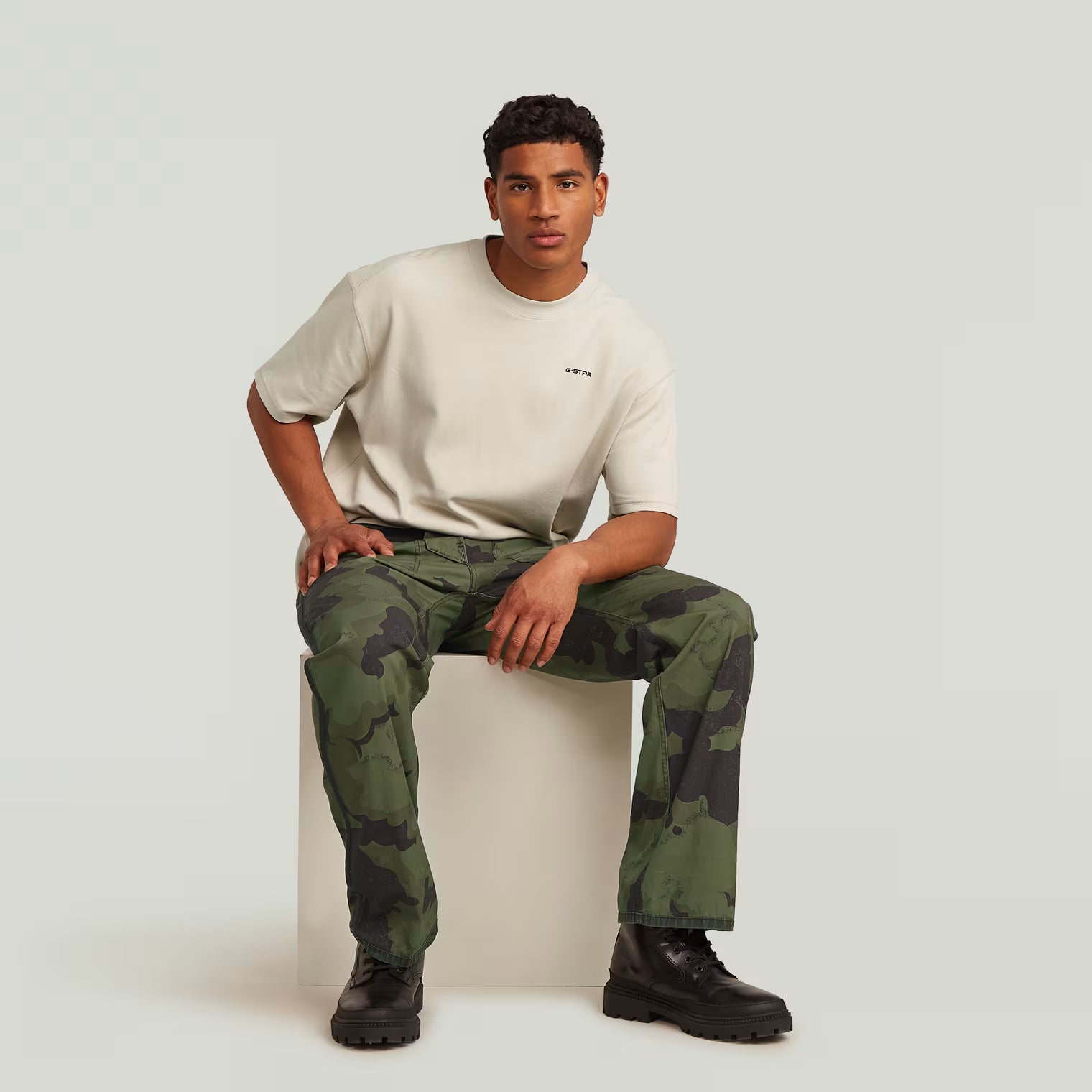 G-Star Raw - Reversible Relaxed Straight Chino - Asfalt/Four Leaf Clover Cloud Camo