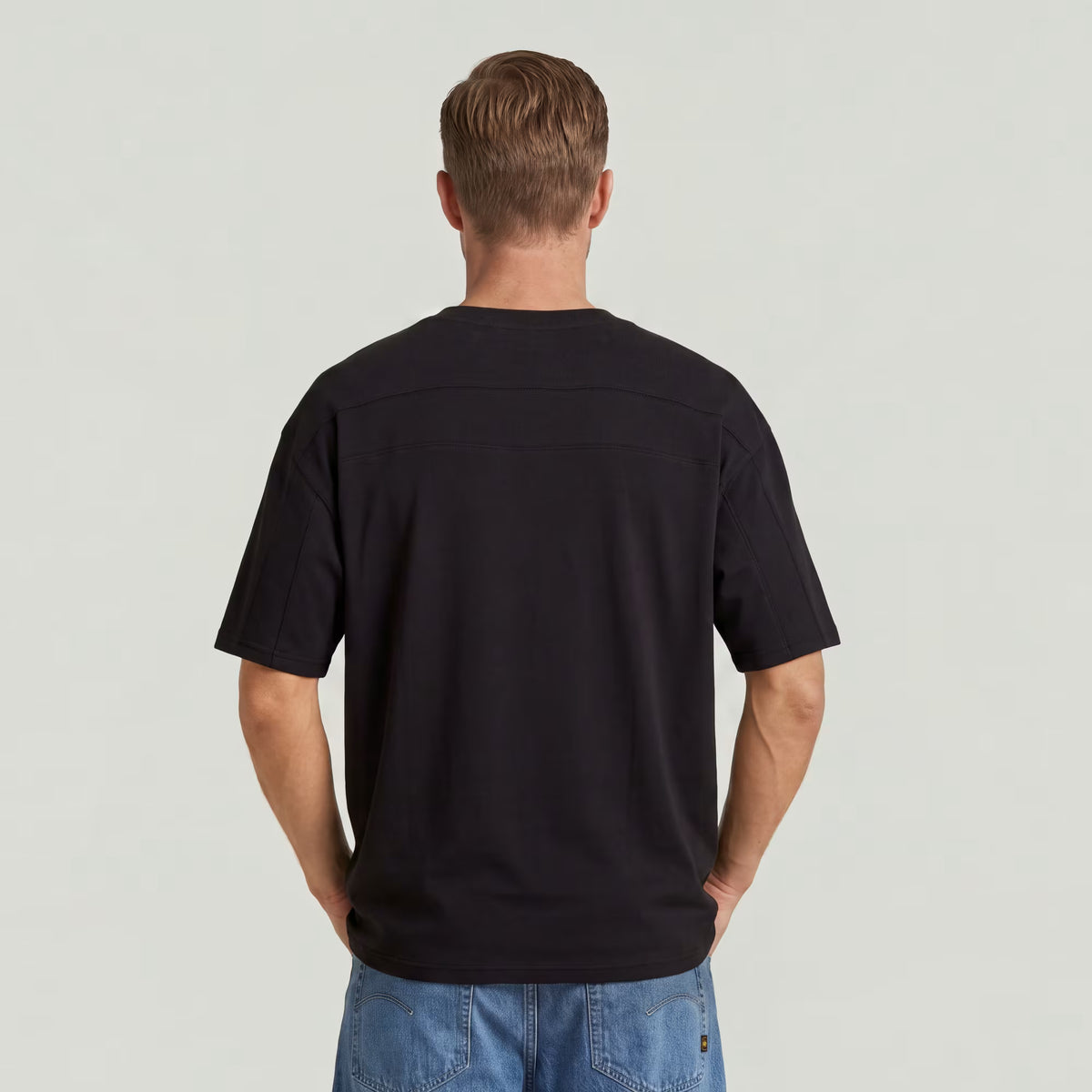 G-Star Raw - Rib Insert Relaxed Tee - Dark Black