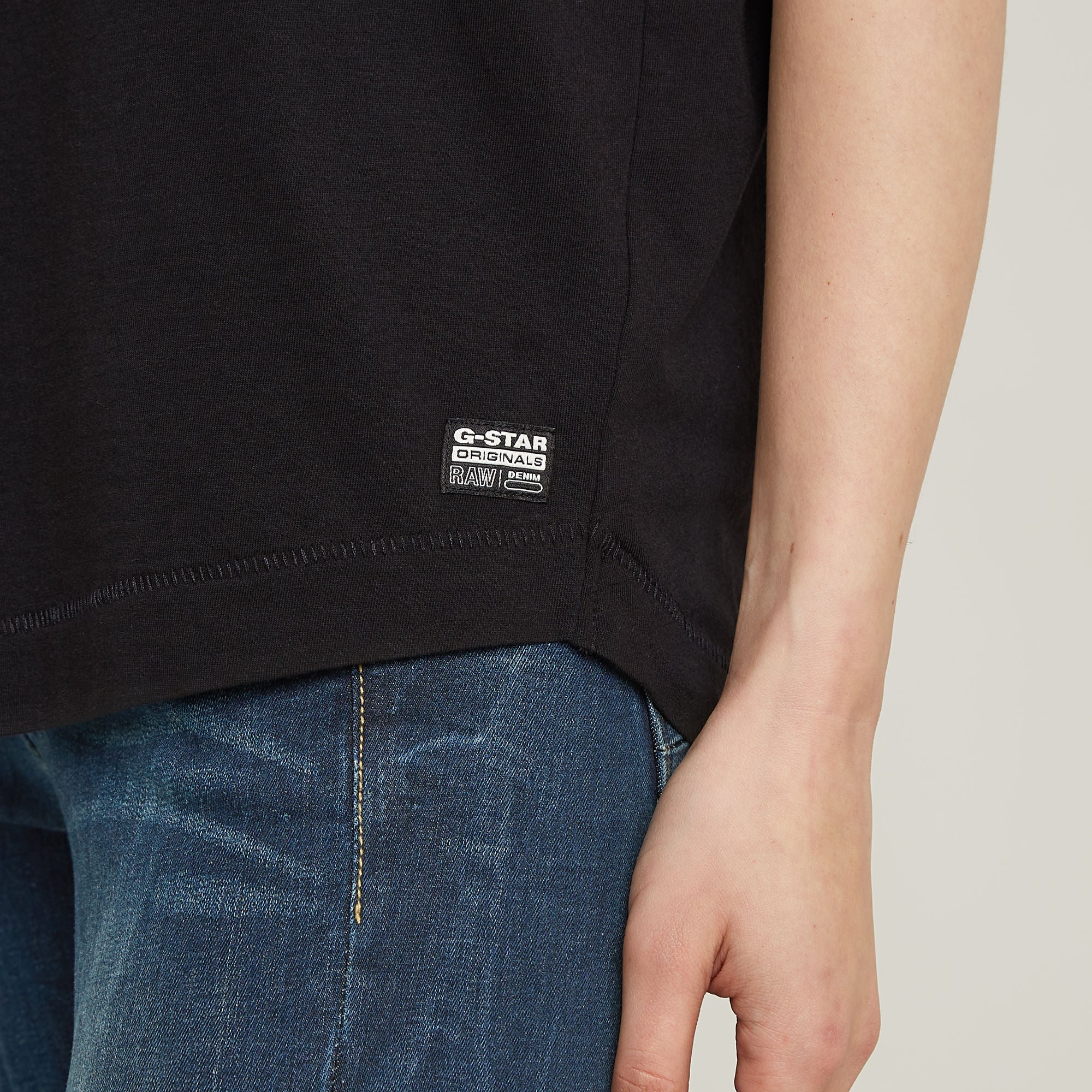 G-Star Raw - Rolled Up Sleeve Boyfriend Top - Dark Black