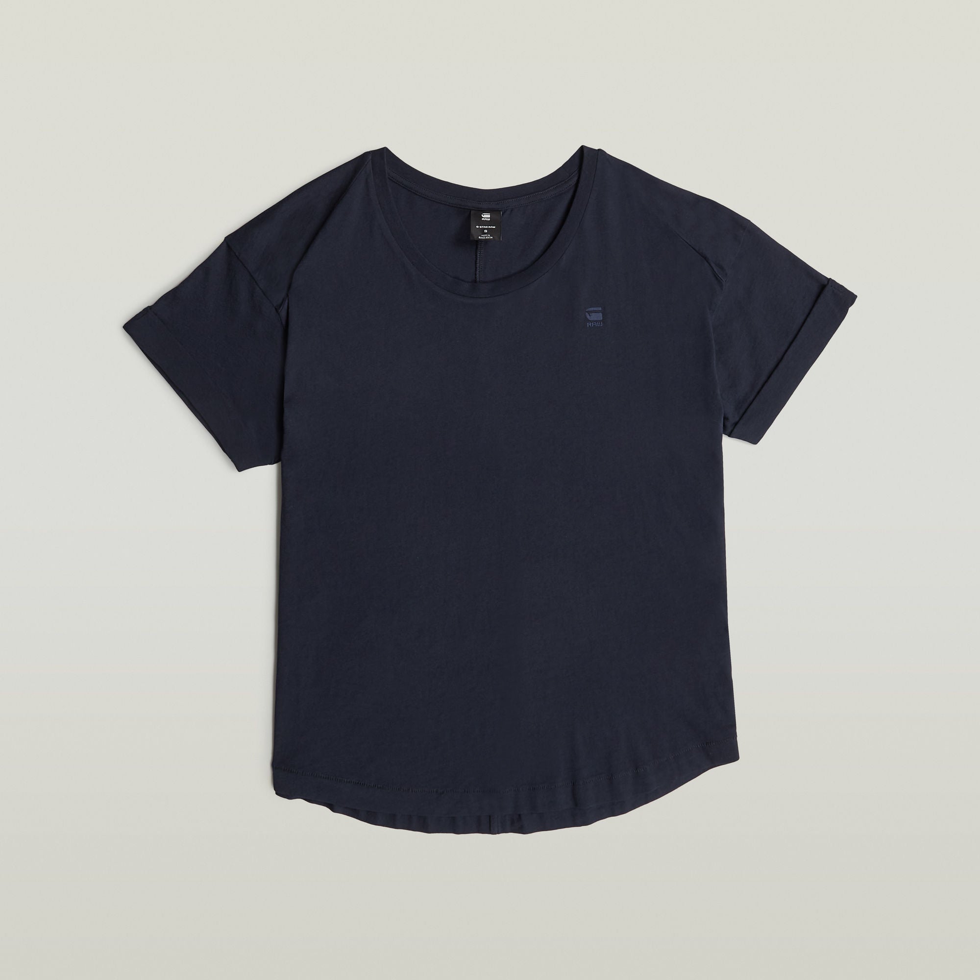 G-Star Raw - Rolled Up Sleeve Boyfriend Top - Osaka Blue