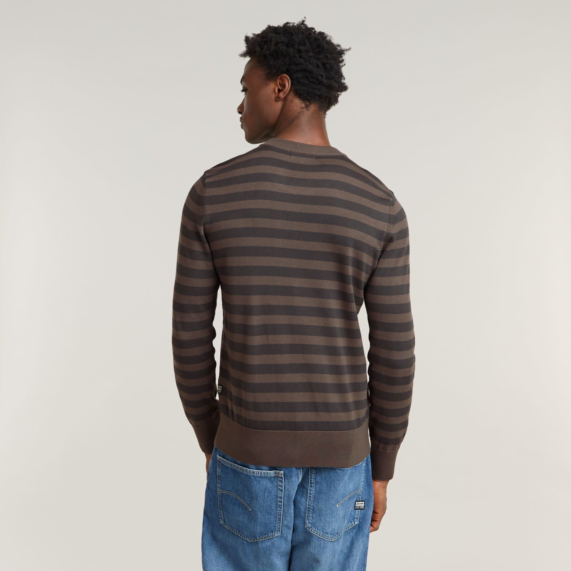 G-Star Raw - Stripe Knitted Sweater - GS Grey/Asfalt Stripe