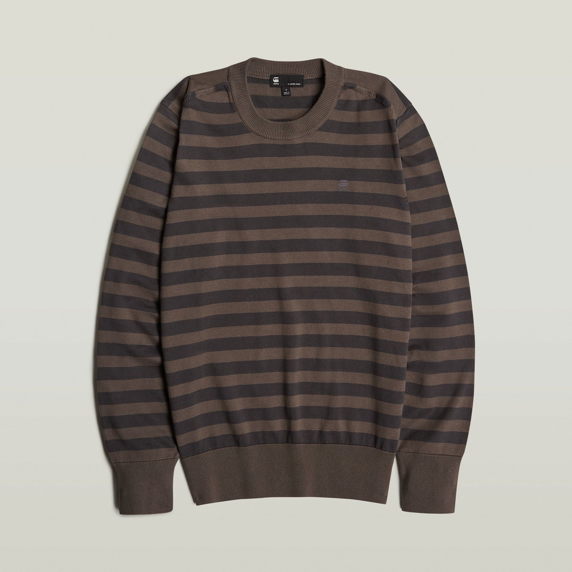 G-Star Raw - Stripe Knitted Sweater - GS Grey/Asfalt Stripe