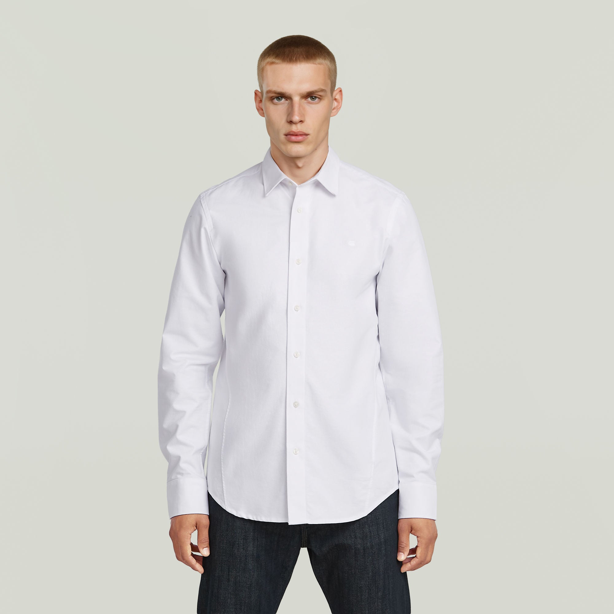 G-Star Raw - Uniform Slim LS Shirt - White/White Oxford