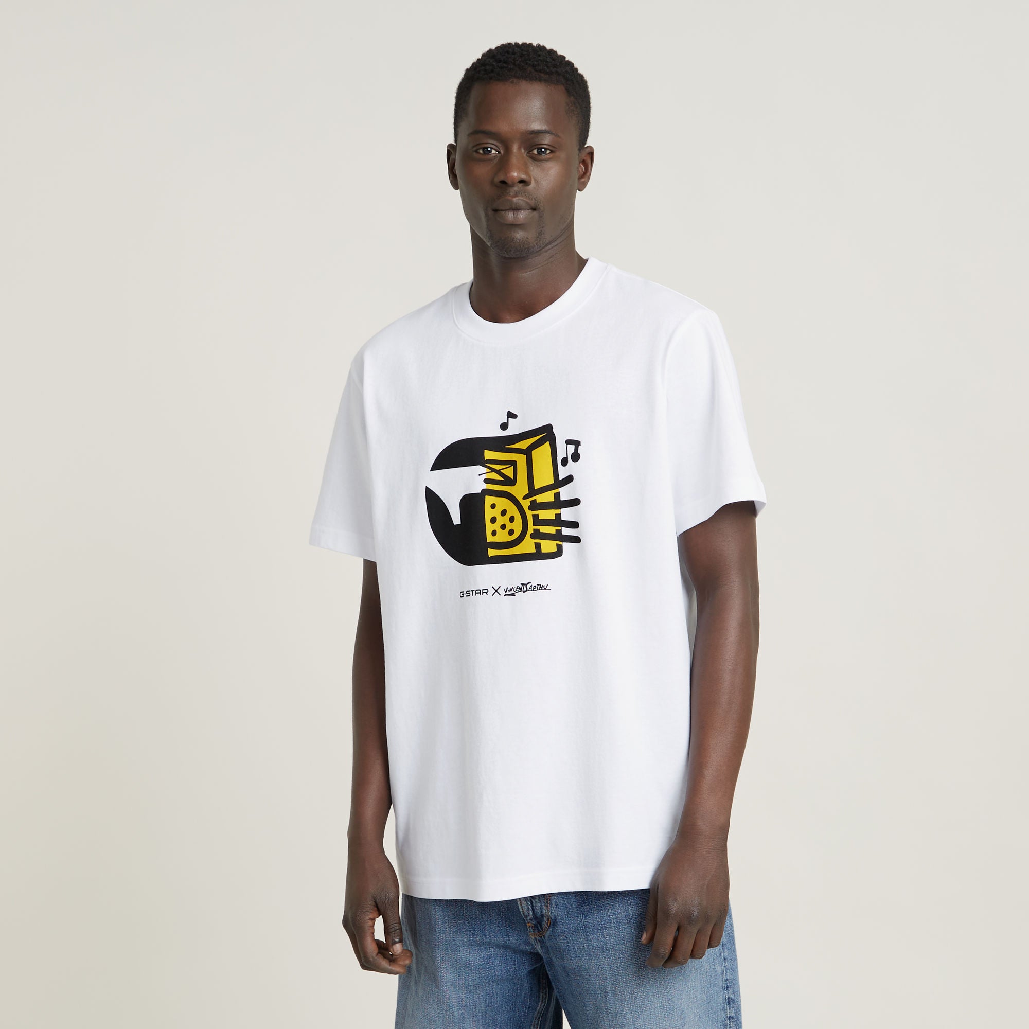 G-Star Raw - Boombox Cartoon Loose Tee - White