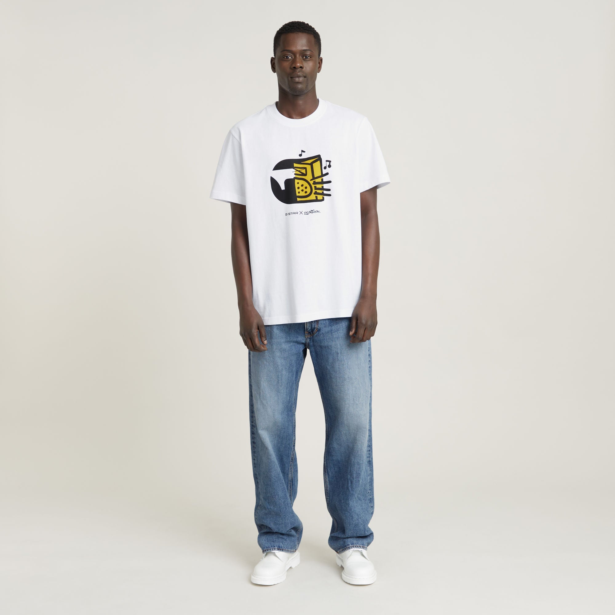 G-Star Raw - Boombox Cartoon Loose Tee - White