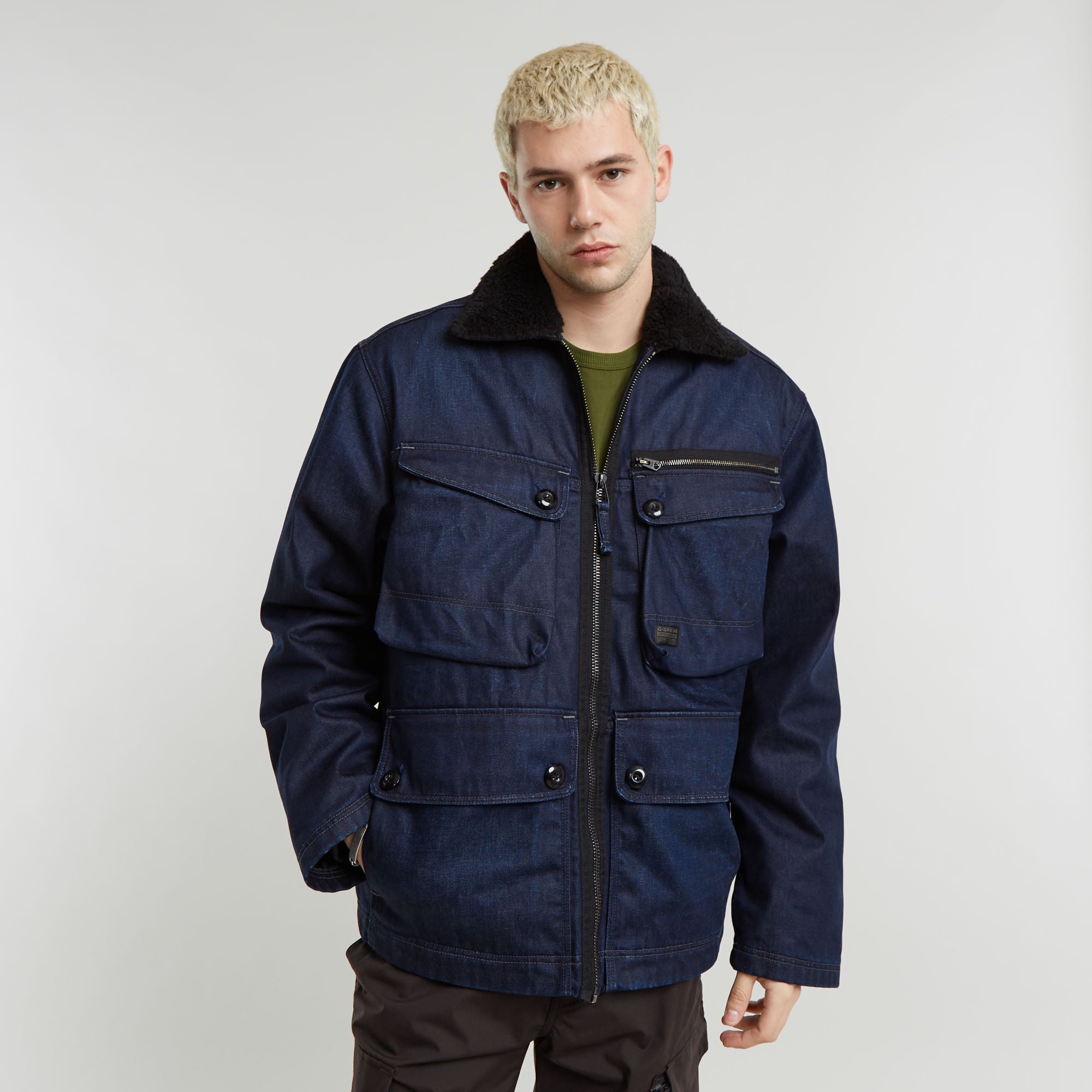 G-Star Raw - Utility Sherpa Jacket - Worn In Deep Frisian Night