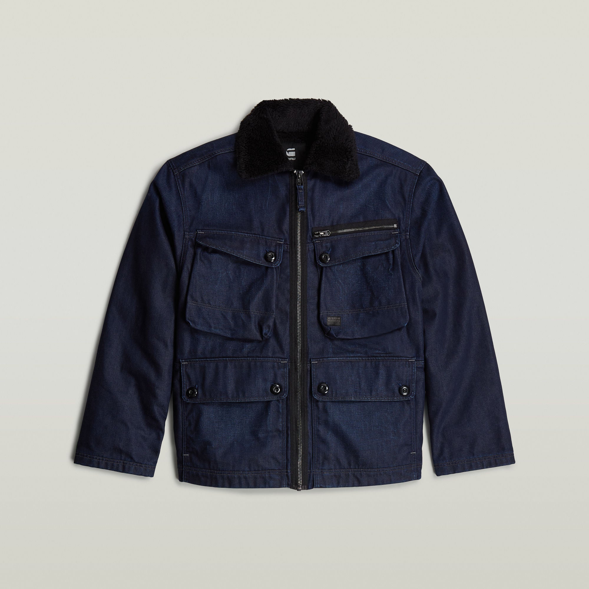 G-Star Raw - Utility Sherpa Jacket - Worn In Deep Frisian Night