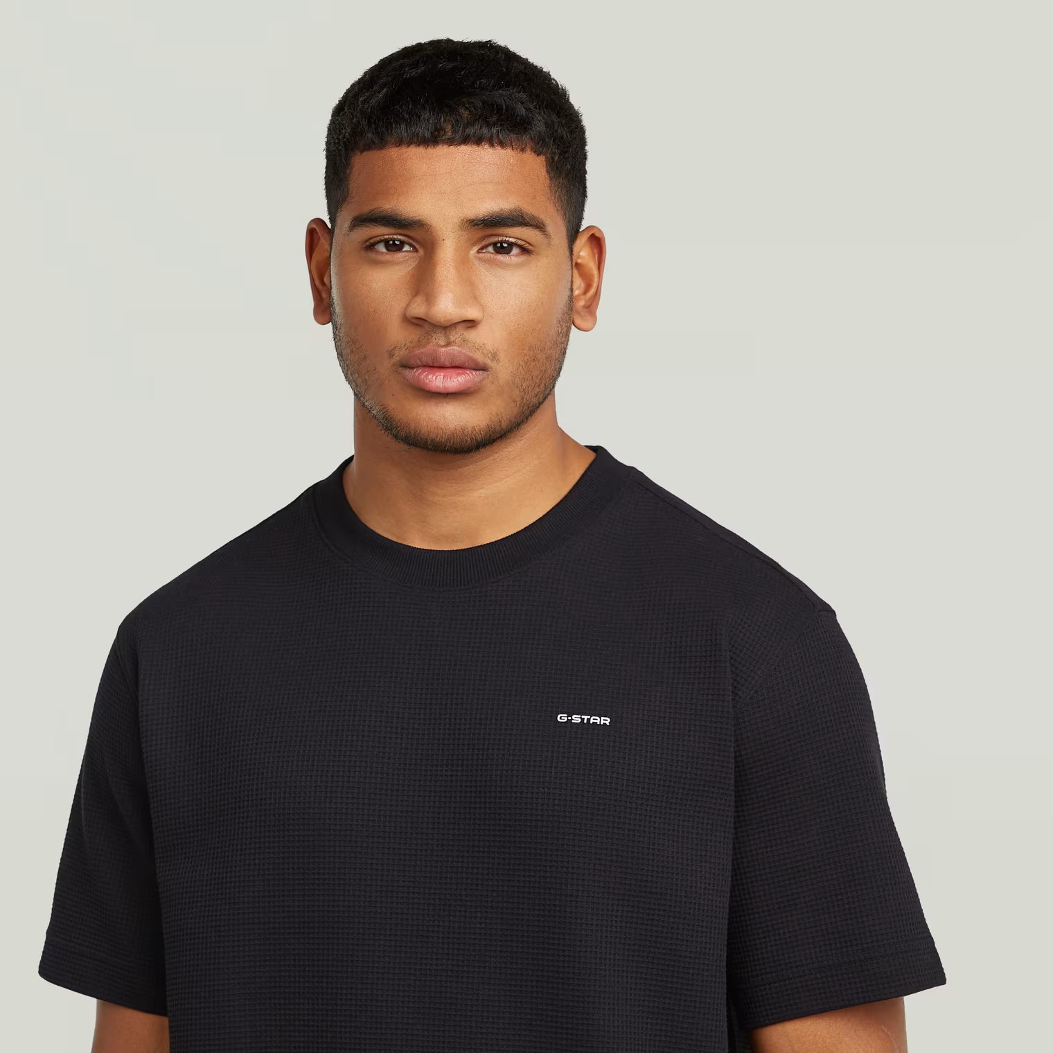G-Star Raw - Waffle True Regular Tee - Dark Black