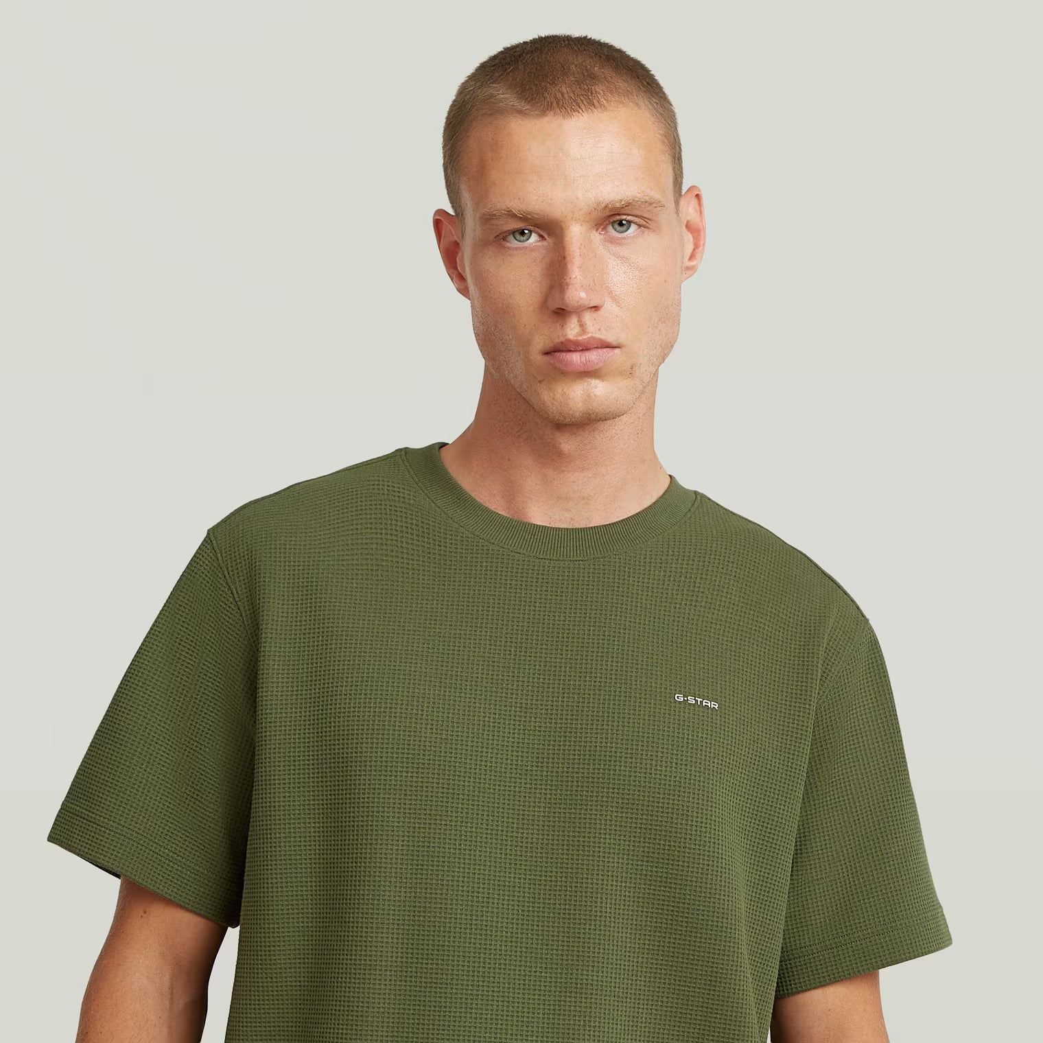 G-Star Raw - Waffle True Regular Tee - Four Leaf Clover