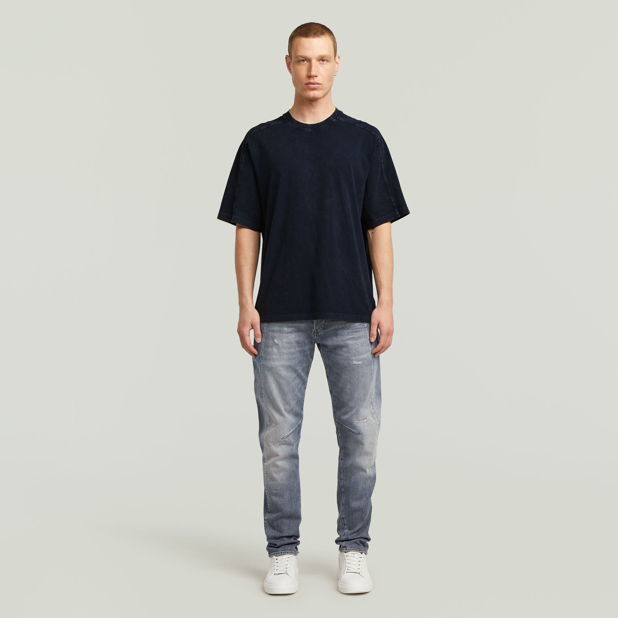 G-Star Raw - Washed Boxy Tee - Dark Patriot Blue Smokey GD