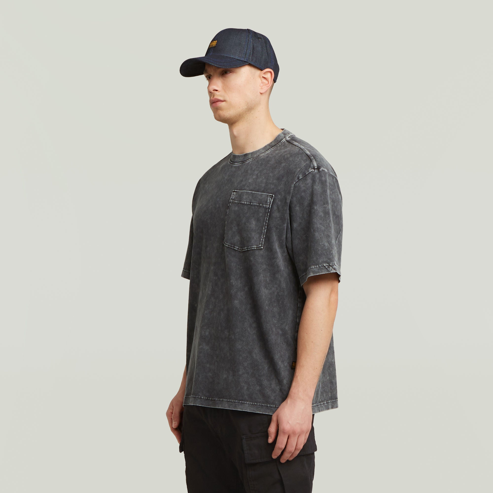 G-Star Raw - Washed Pocket R Tee - Dark Black Smokey GD
