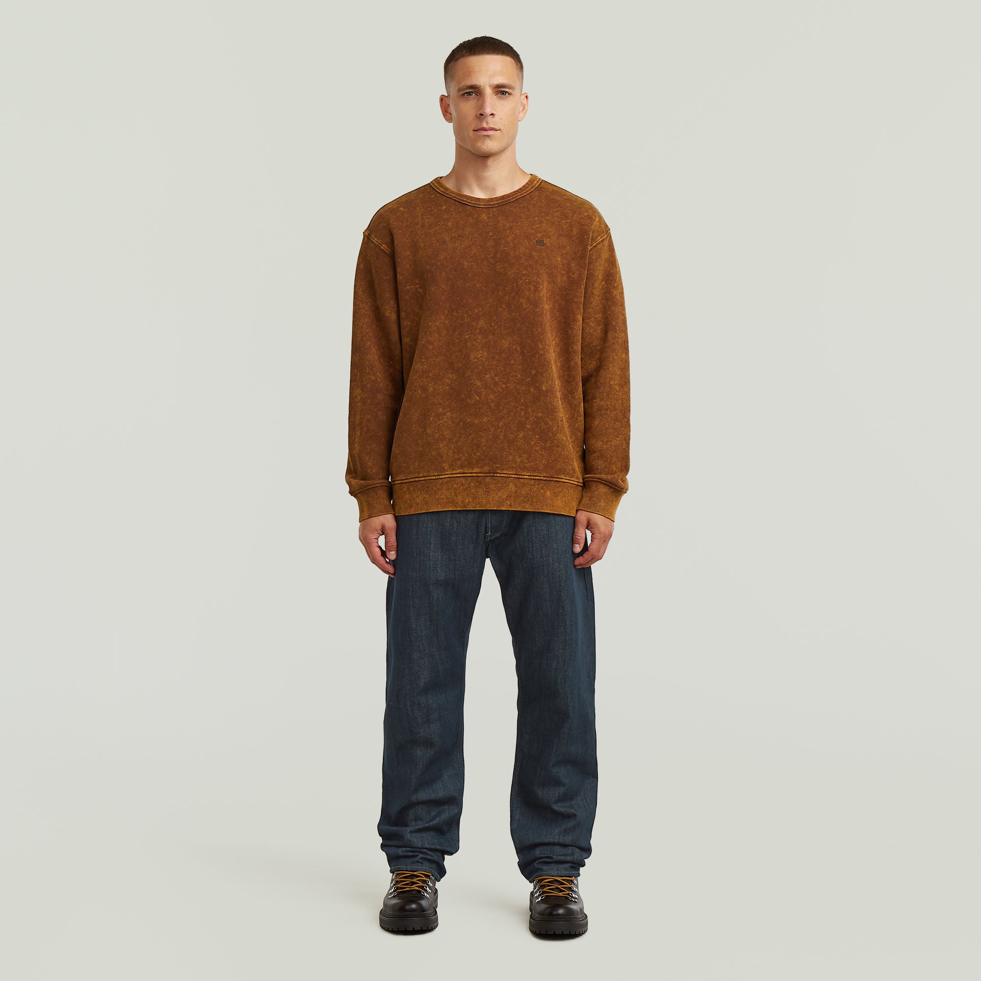 G-Star Raw - Washed R Sweat - Potting Soil Smokey GD