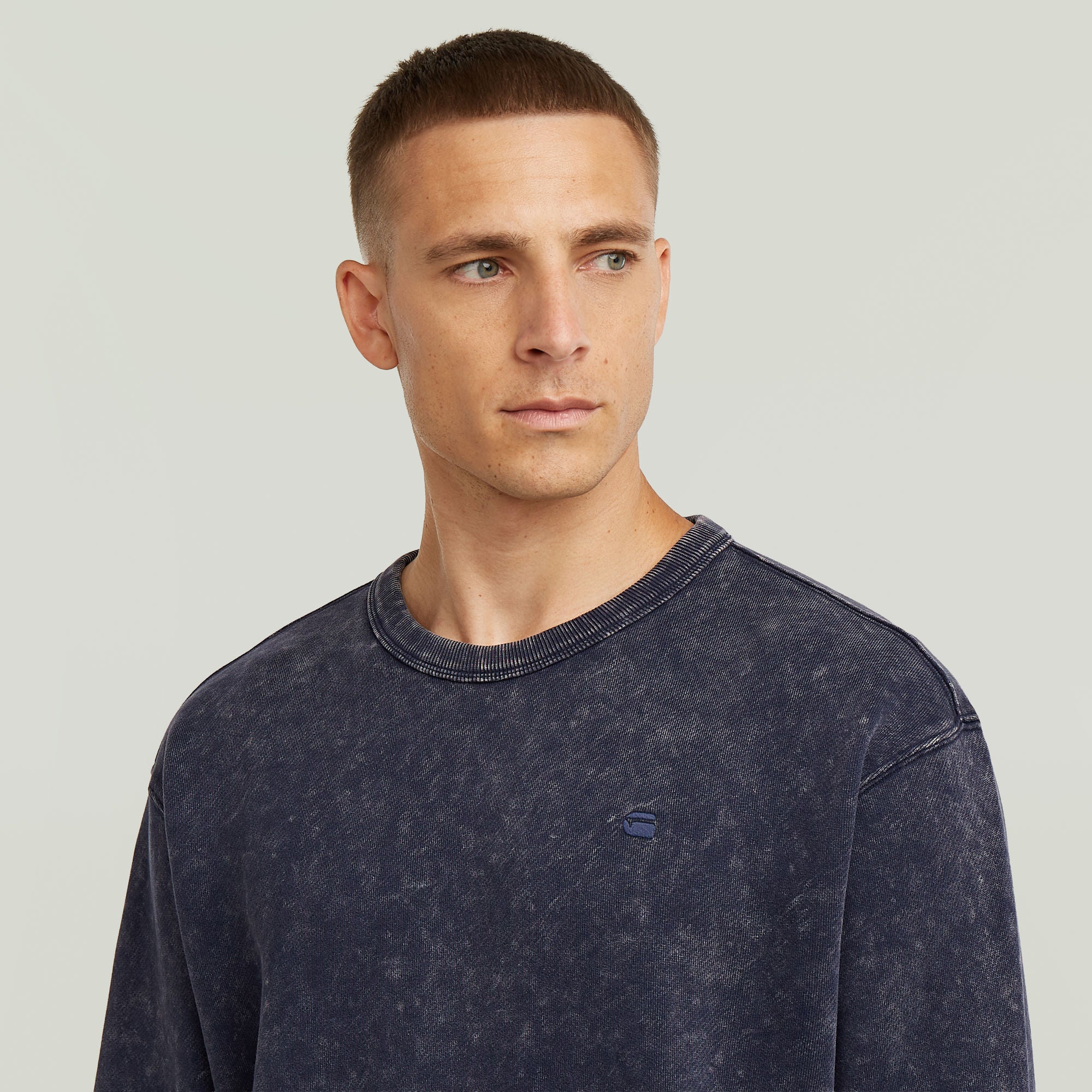 G-Star Raw - Washed R Sweat - Salute Smokey GD