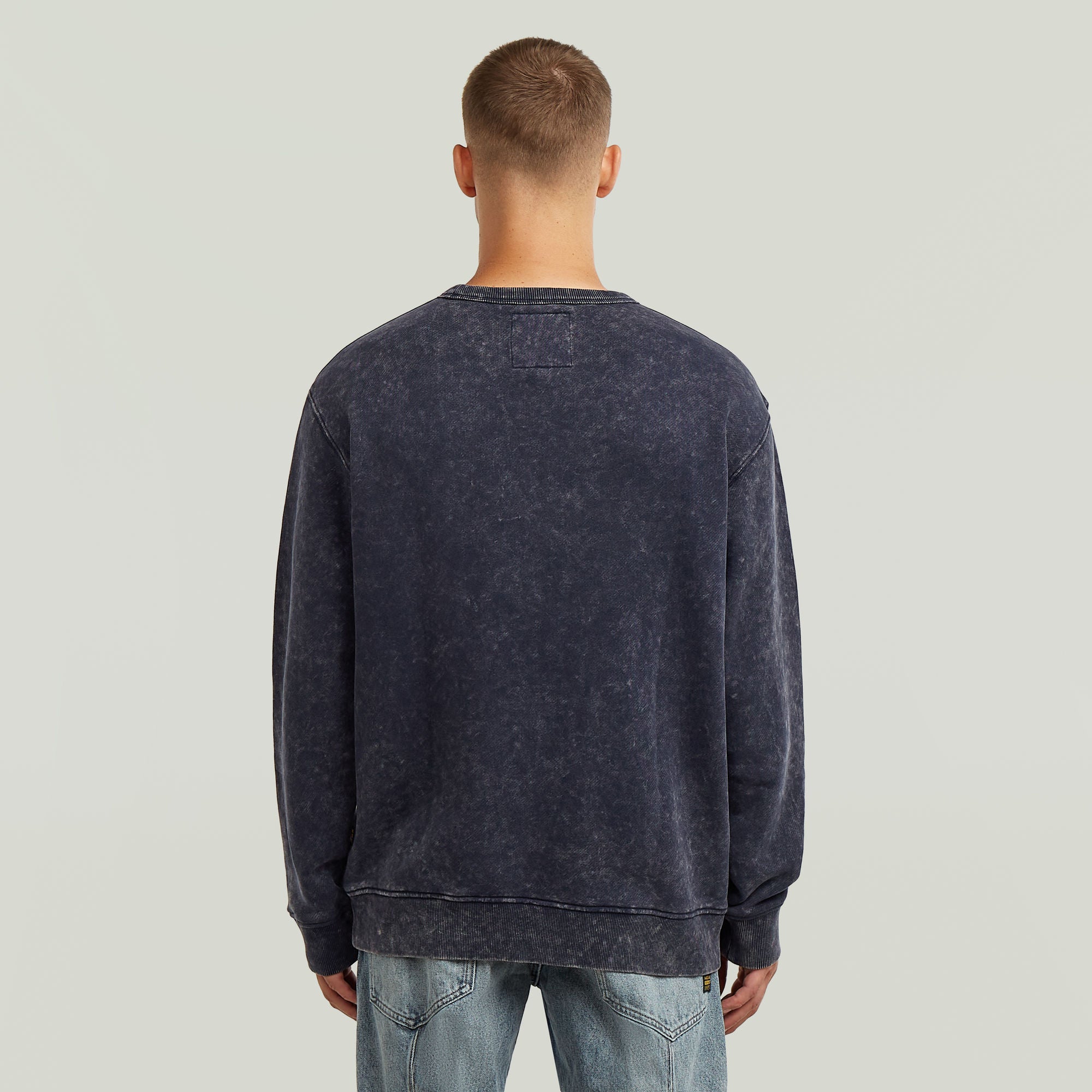 G-Star Raw - Washed R Sweat - Salute Smokey GD