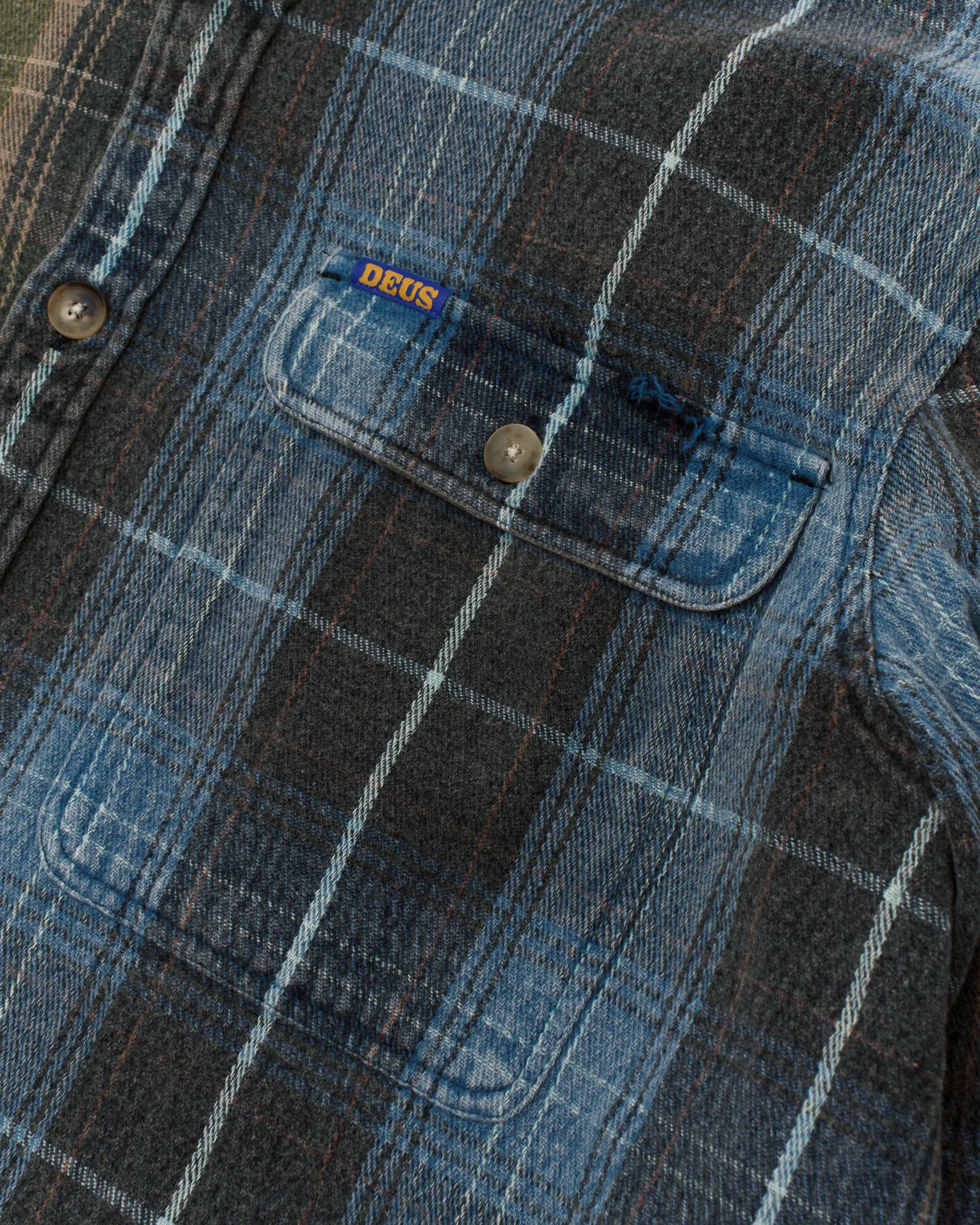 Deus - Genesis Embro Flannel - Blue Check