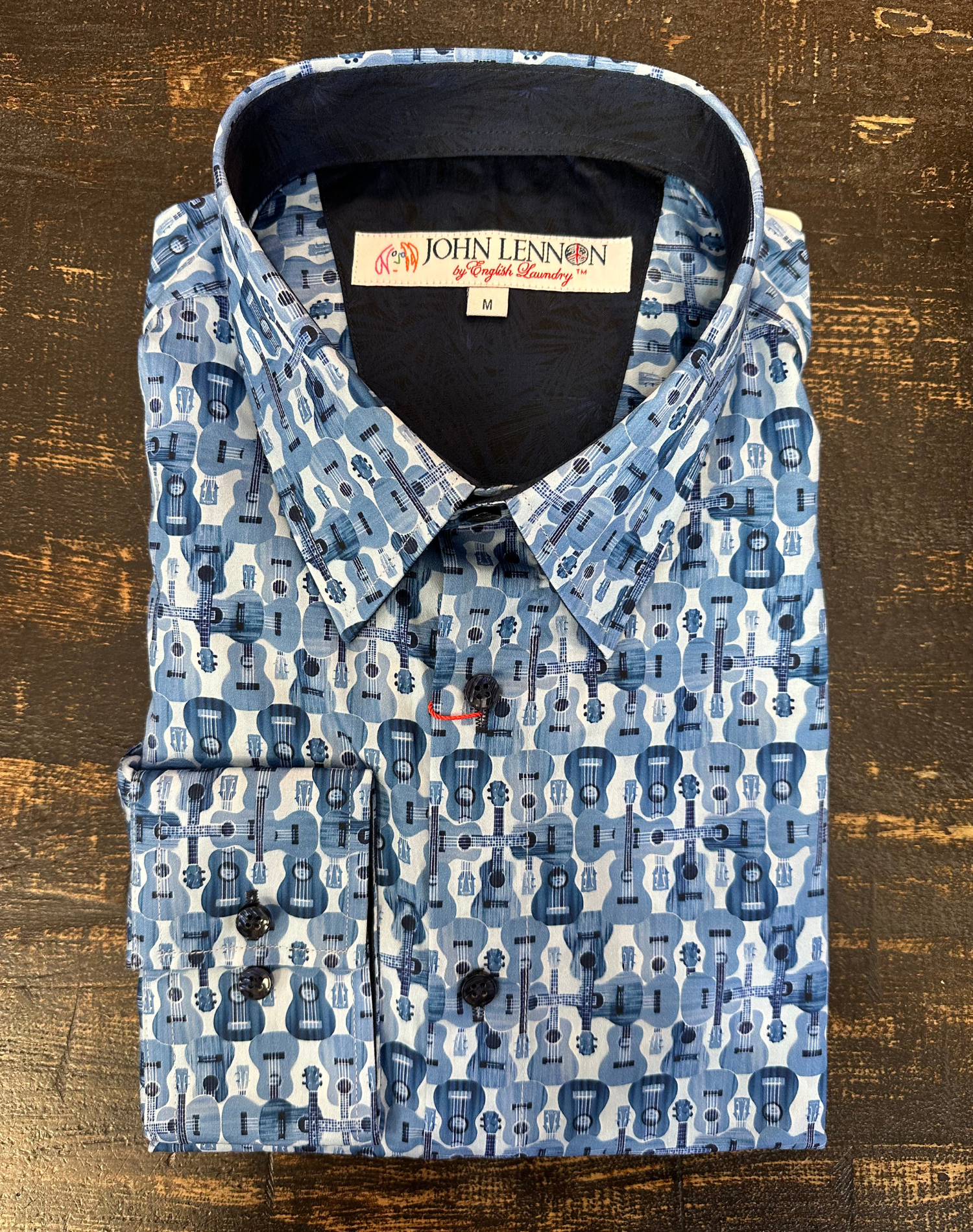 English Laundry - John Lennon LS Shirt - Guitar Sky Multi