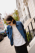 Brixton - Mechanic Garage Zip Jacket - Indigo Herringbone