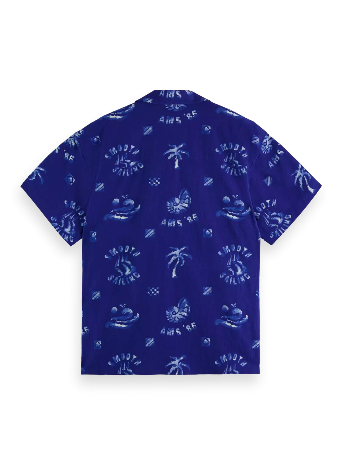 Scotch & Soda - Sailing Printed SS Shirt - Blue Smooth Sailing AOP