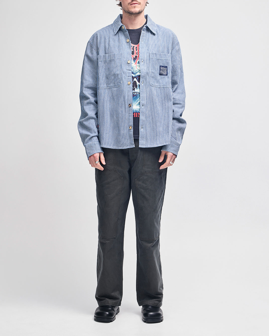 Deus - Hypernight LS Shirt - Indigo Stripe