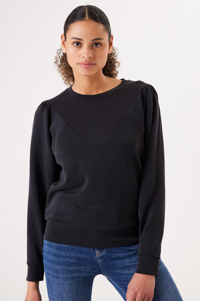 Garcia - Lightweight Panelled Sweatshirt - Black