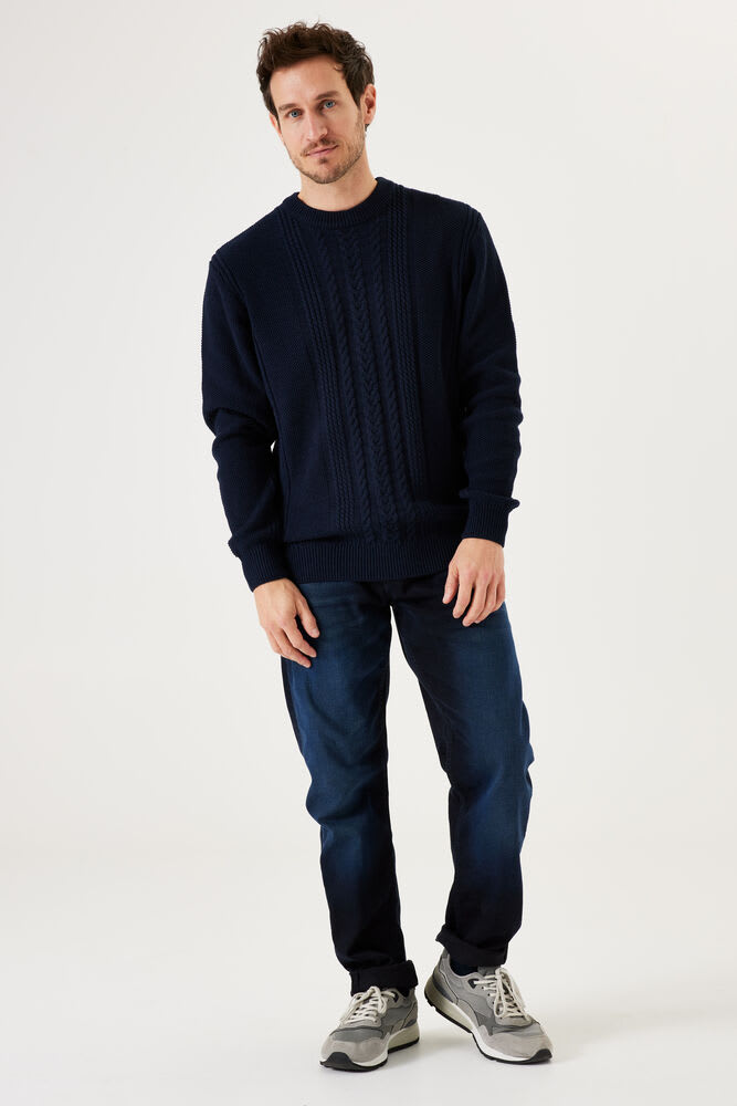 Garcia - Cable Knit Sweater - Dark Moon