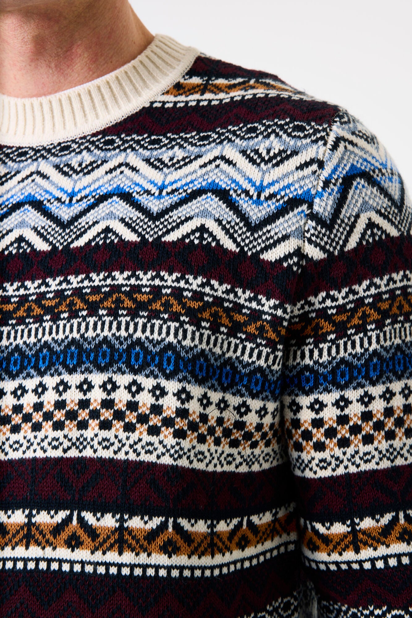 Garcia - Jacquard Knit Pullover - Dark Grape