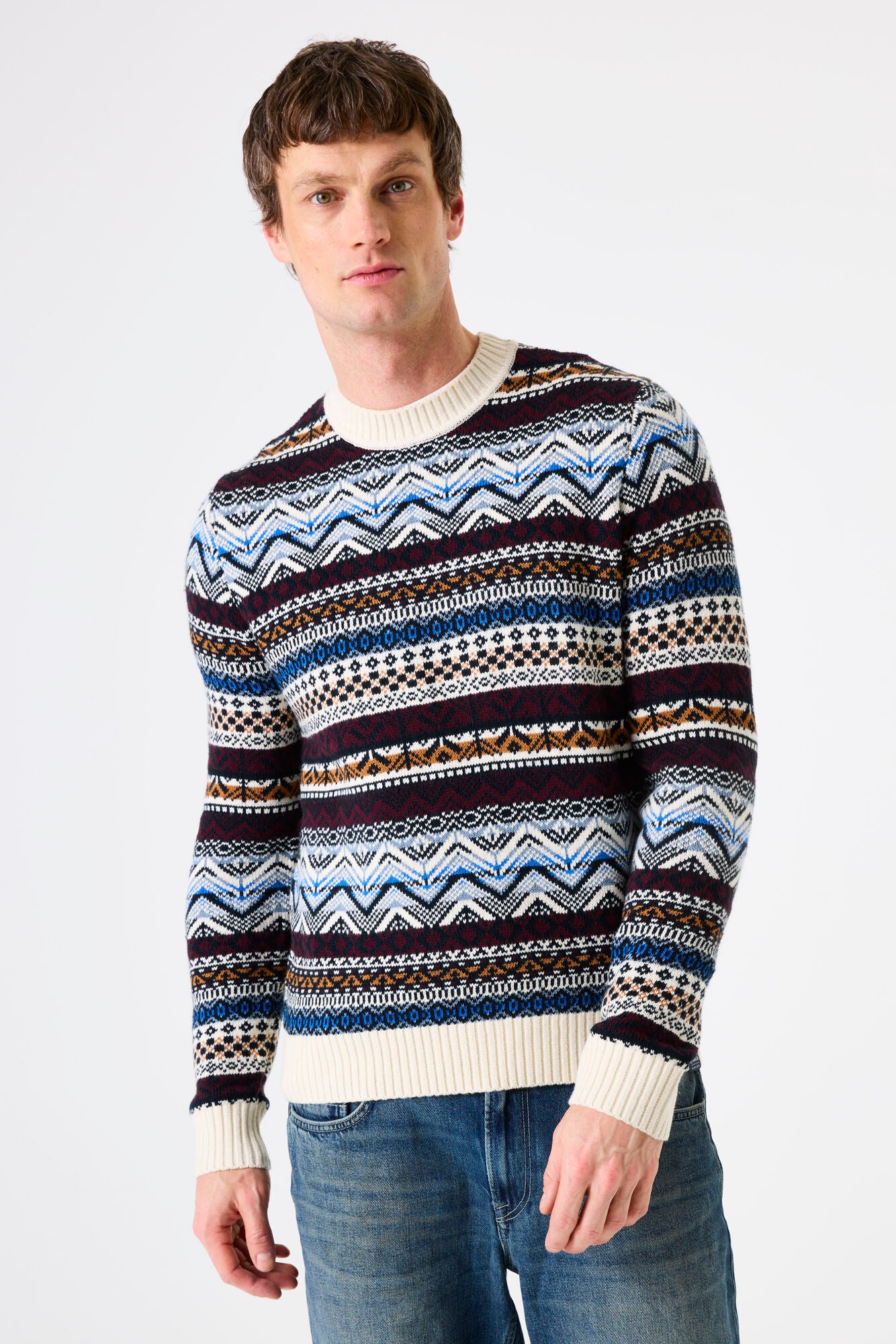 Garcia - Jacquard Knit Pullover - Dark Grape